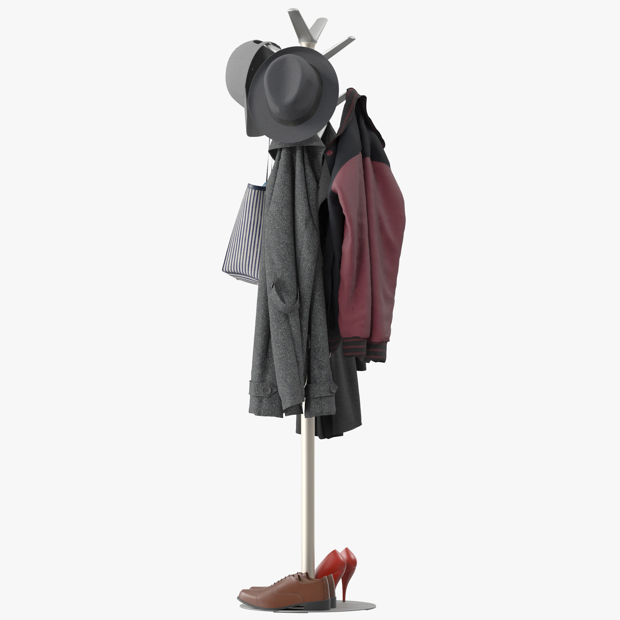 Flag Coat Rack 3D model_6