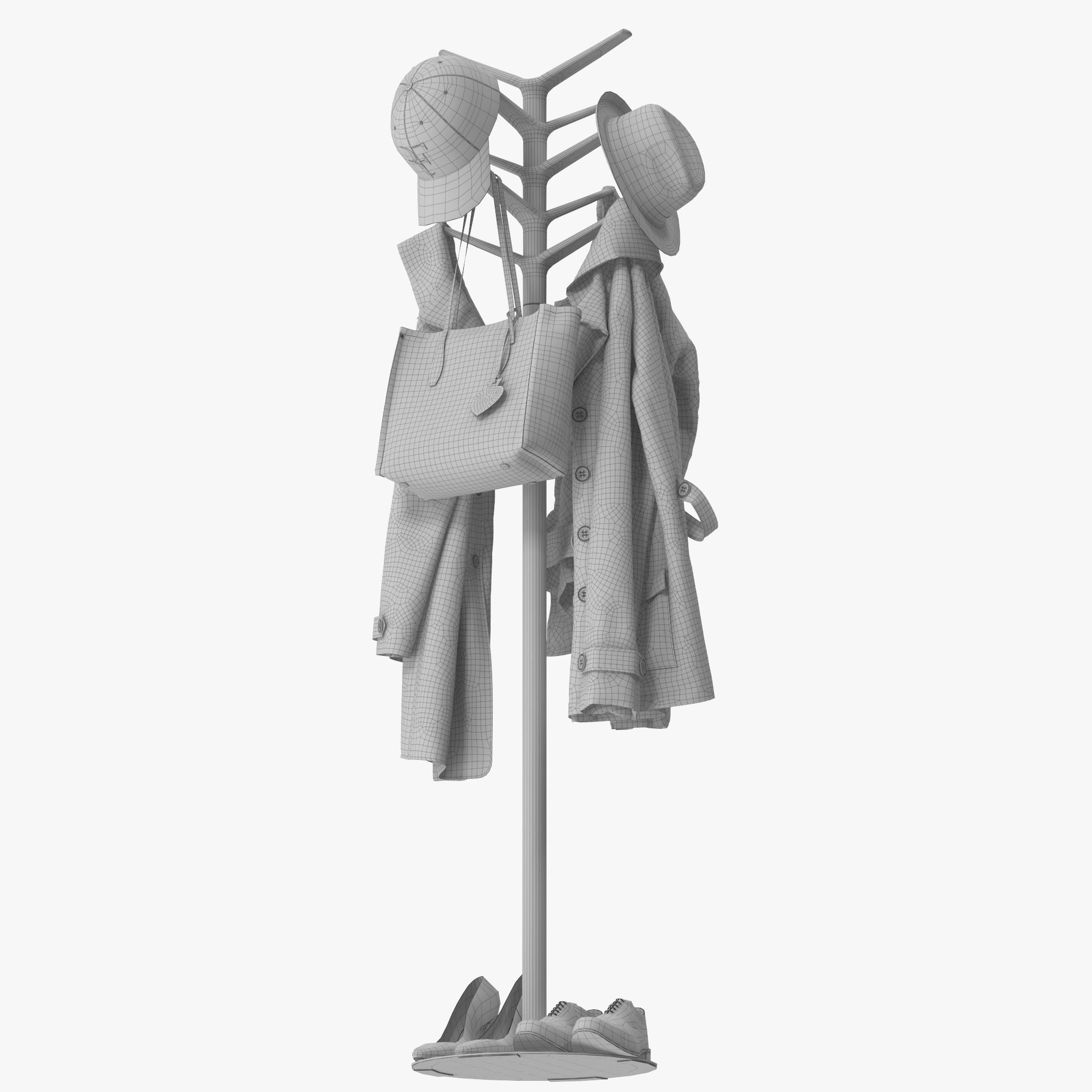 Flag Coat Rack 3D model_17