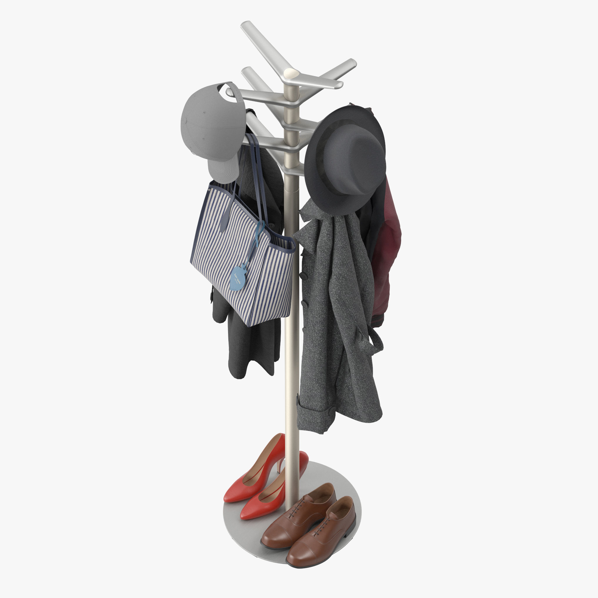 Flag Coat Rack 3D model_10