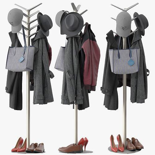 Flag Coat Rack 3D model