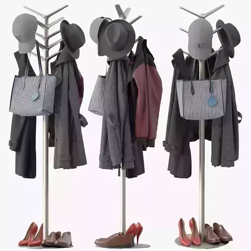 Flag Coat Rack 3D model