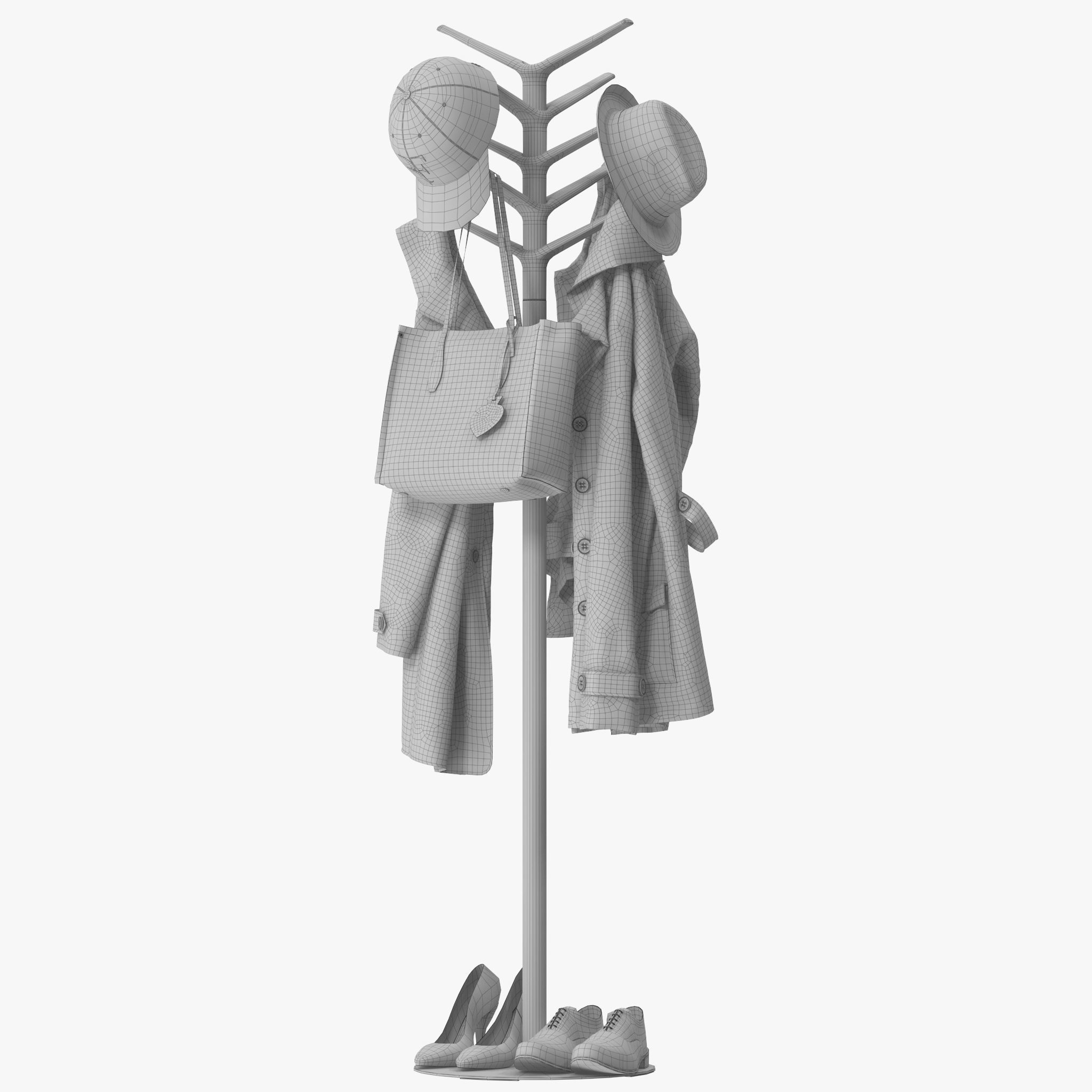 Flag Coat Rack 3D model_15