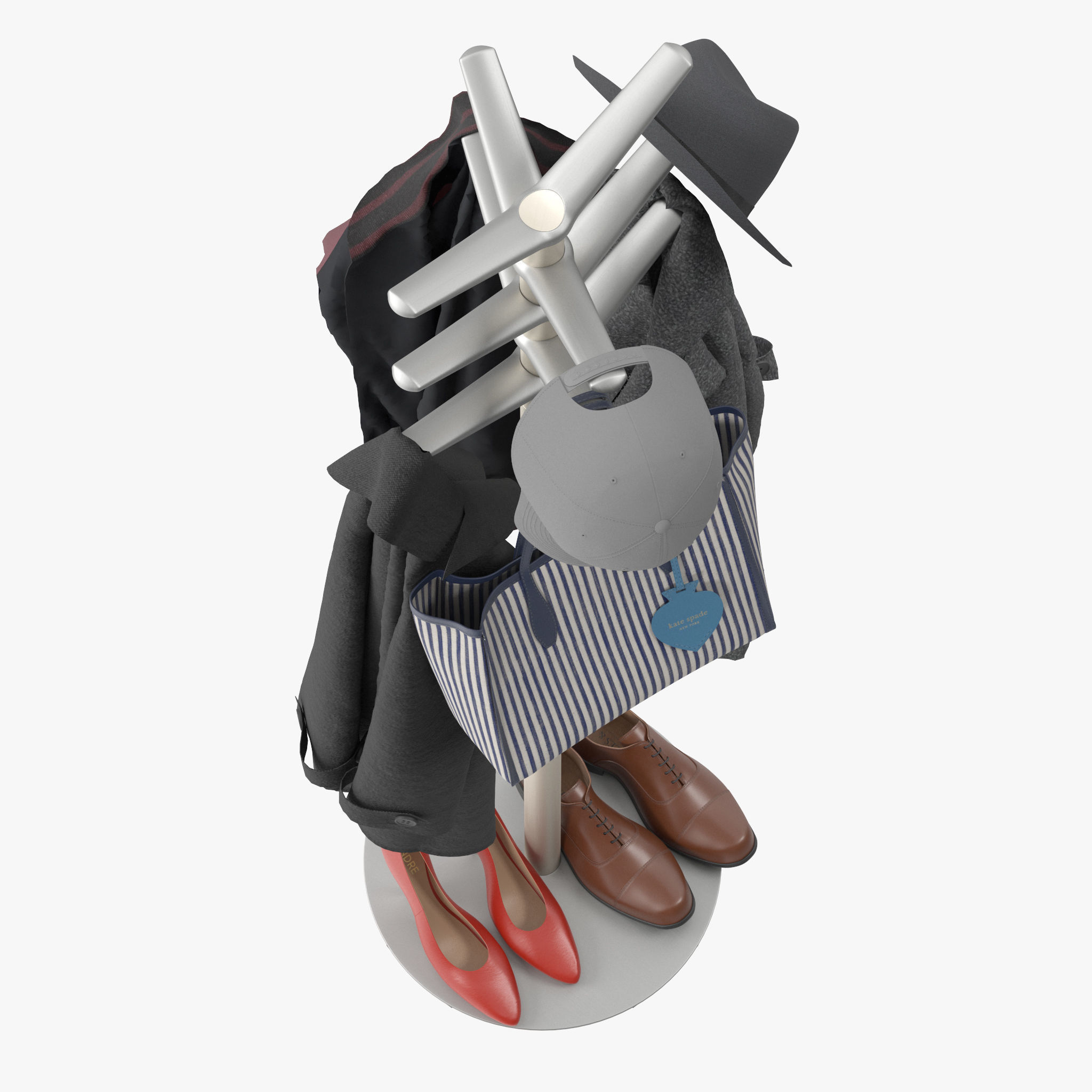 Flag Coat Rack 3D model_13