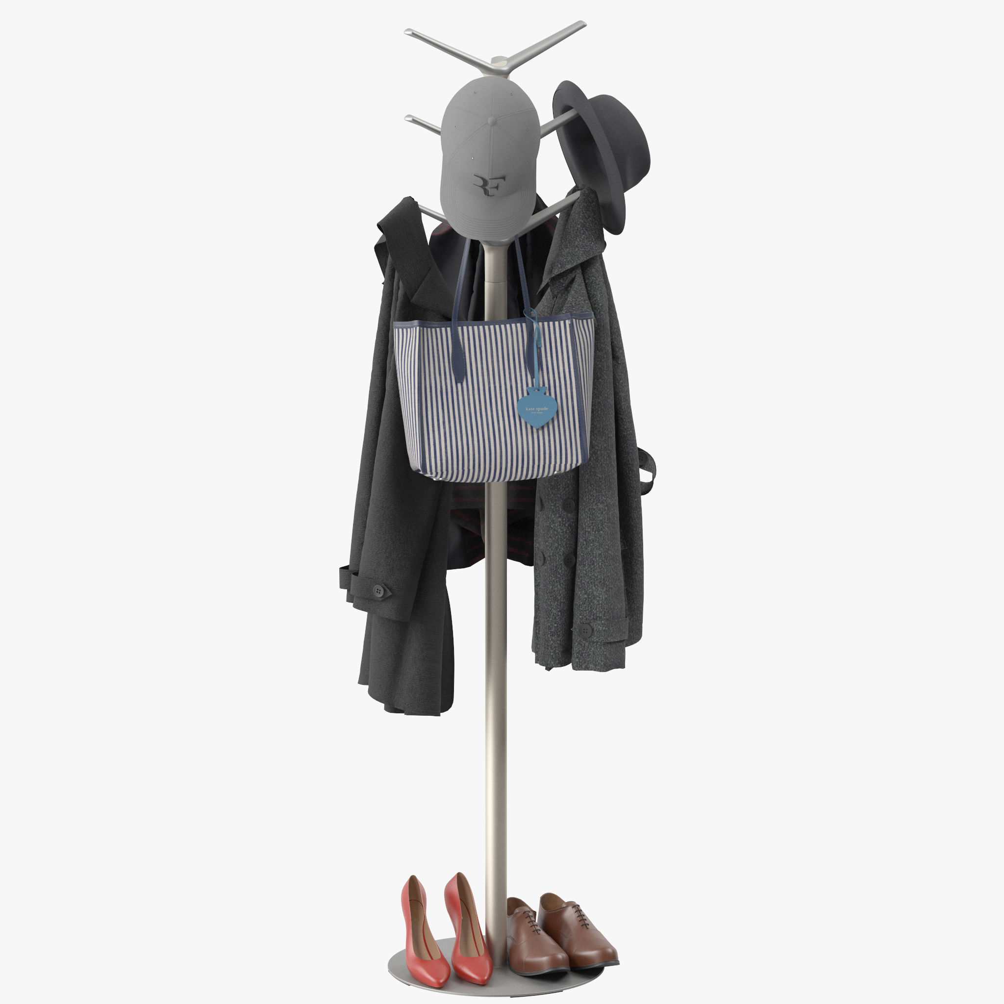 Flag Coat Rack 3D model_5