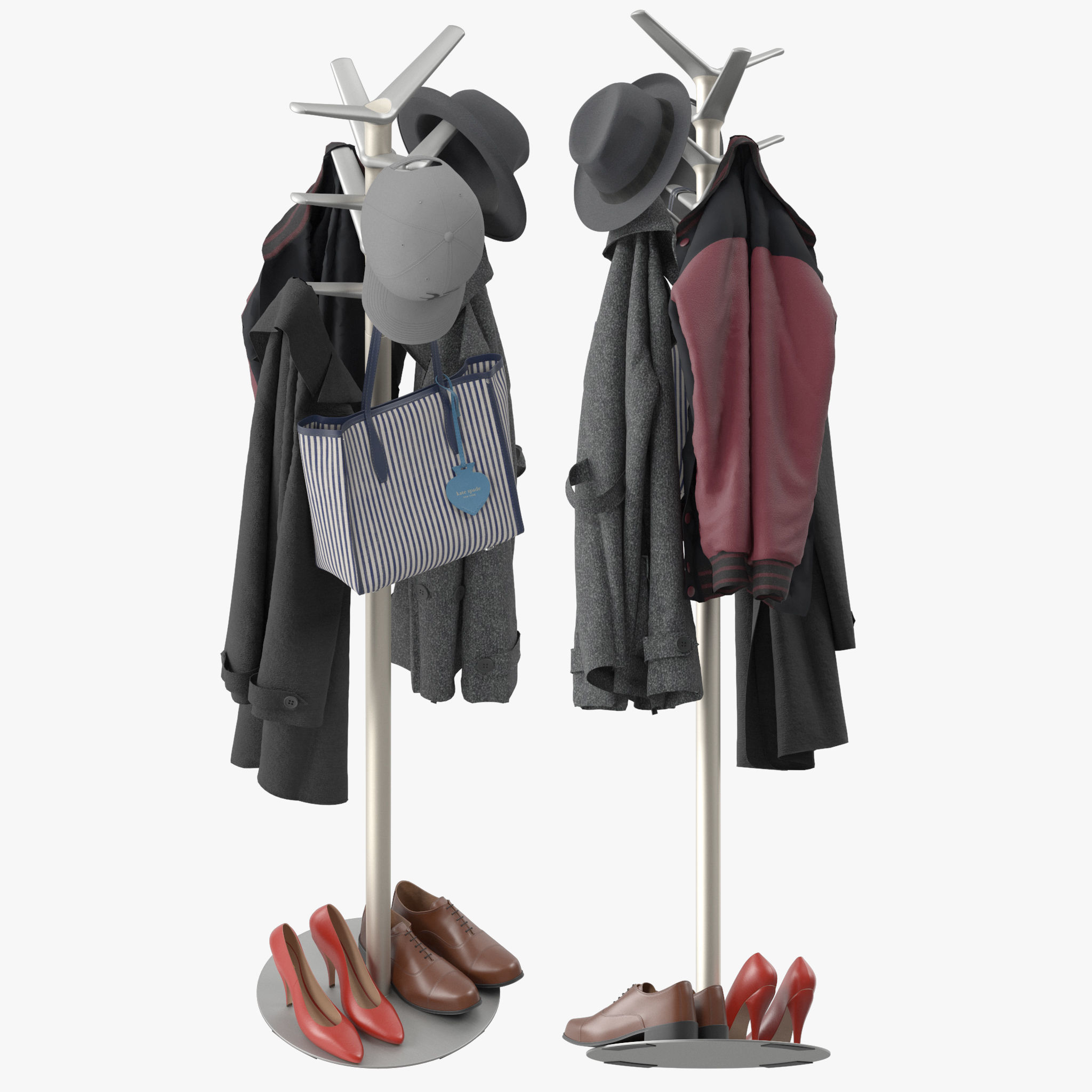 Flag Coat Rack 3D model_1