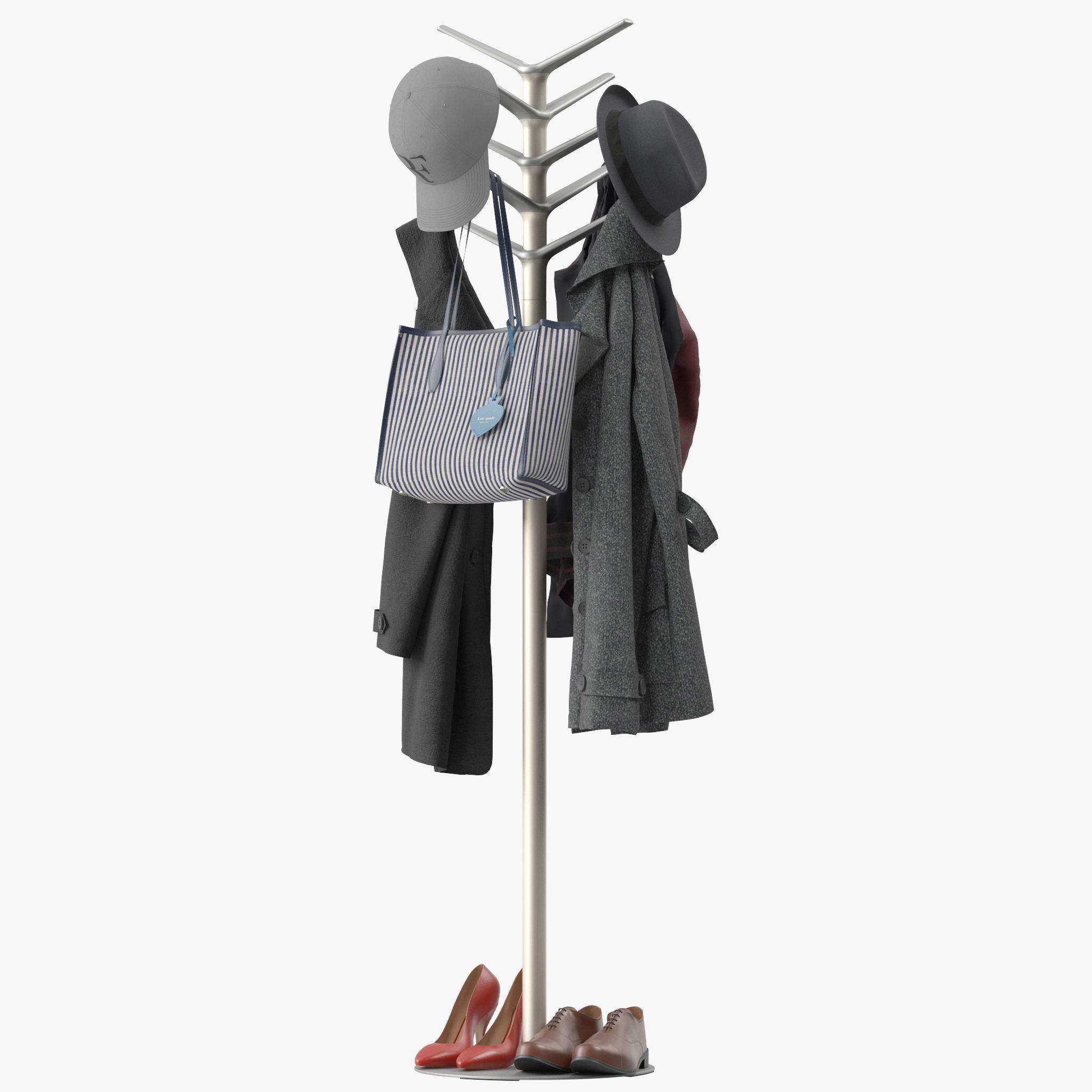 Flag Coat Rack 3D model_4