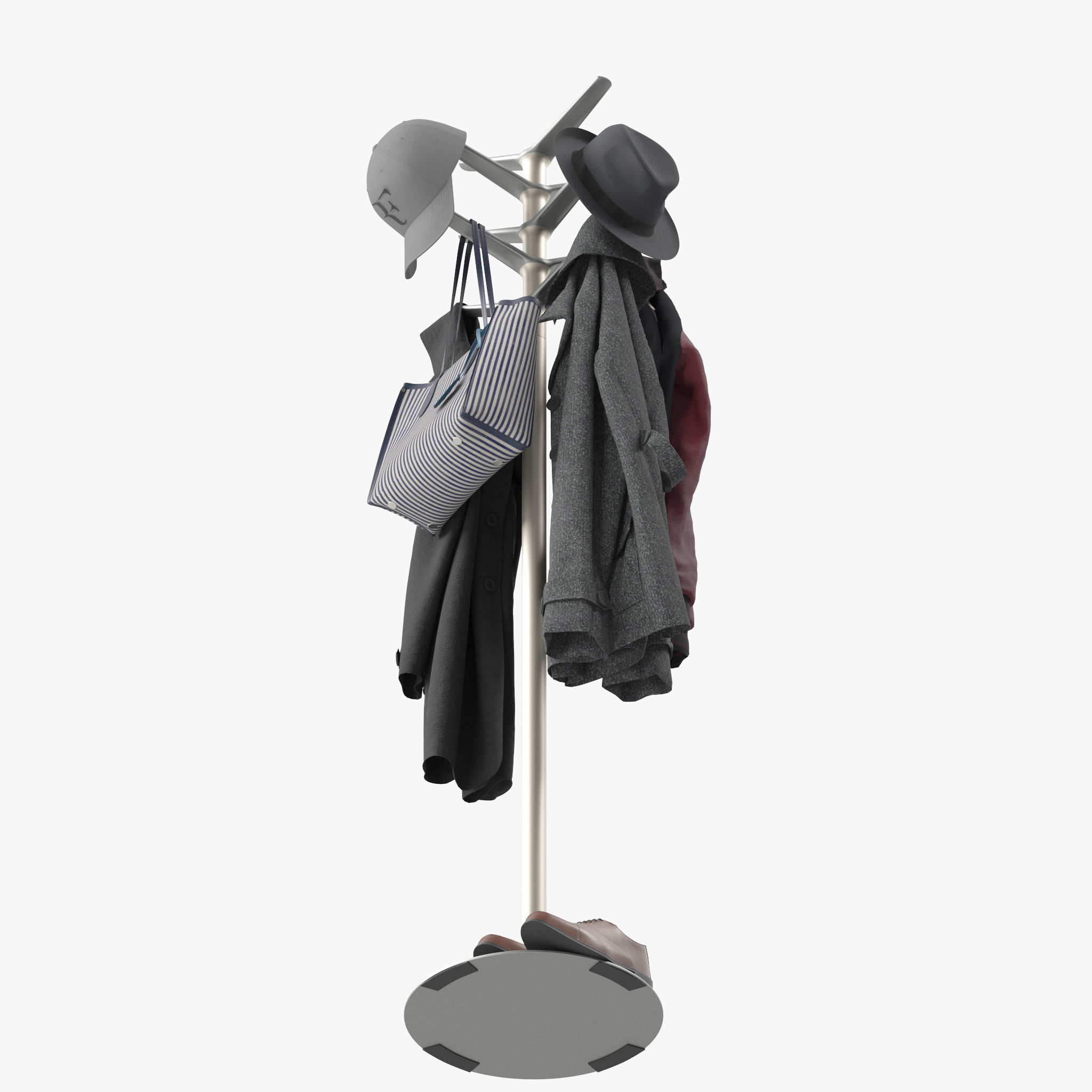 Flag Coat Rack 3D model_9