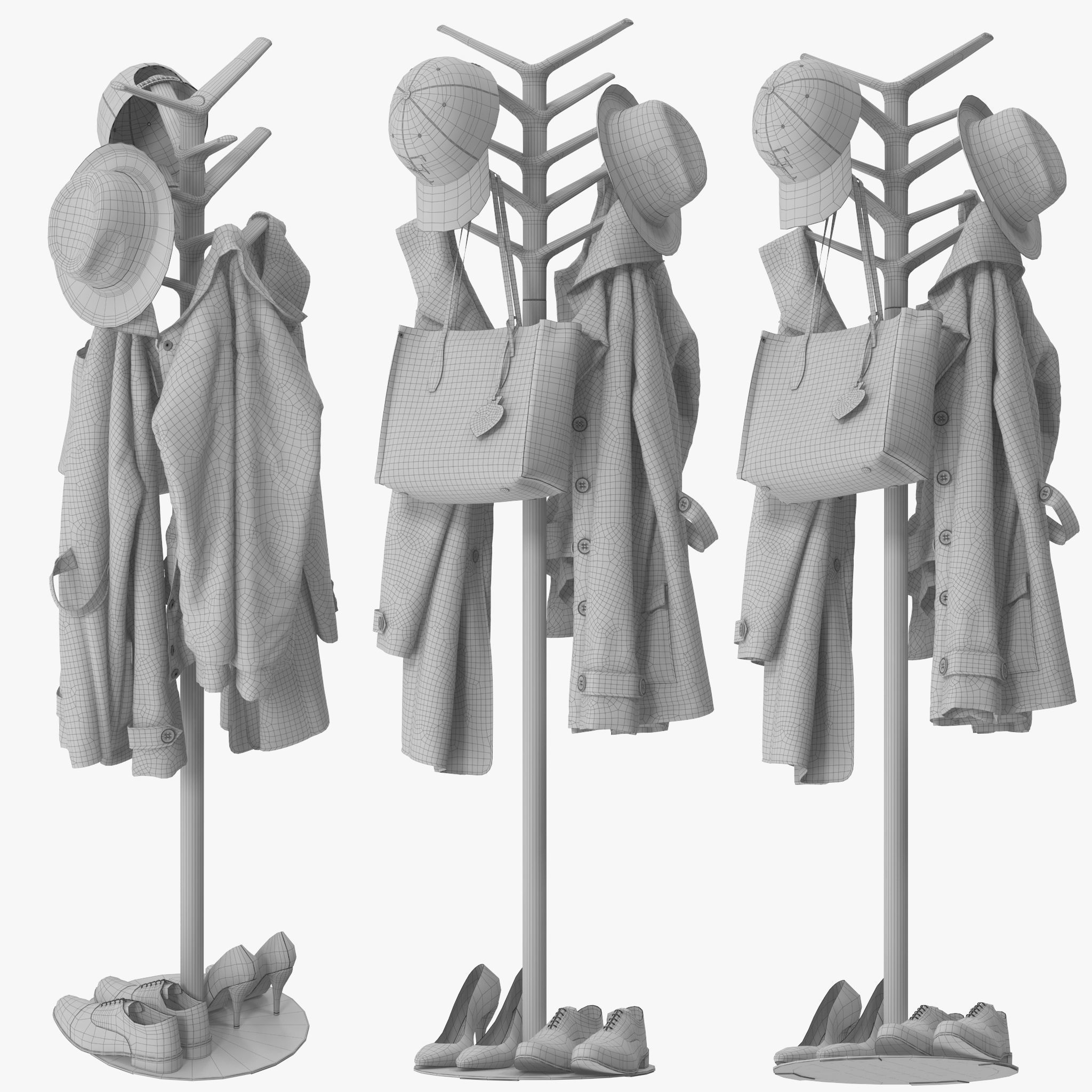 Flag Coat Rack 3D model_14