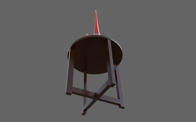 Glass Vases and Table - Vasos de Vidro Low-poly 3D model 6