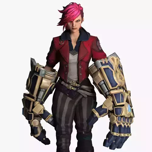 Vi League of legends Arcane Low-poly 3D model