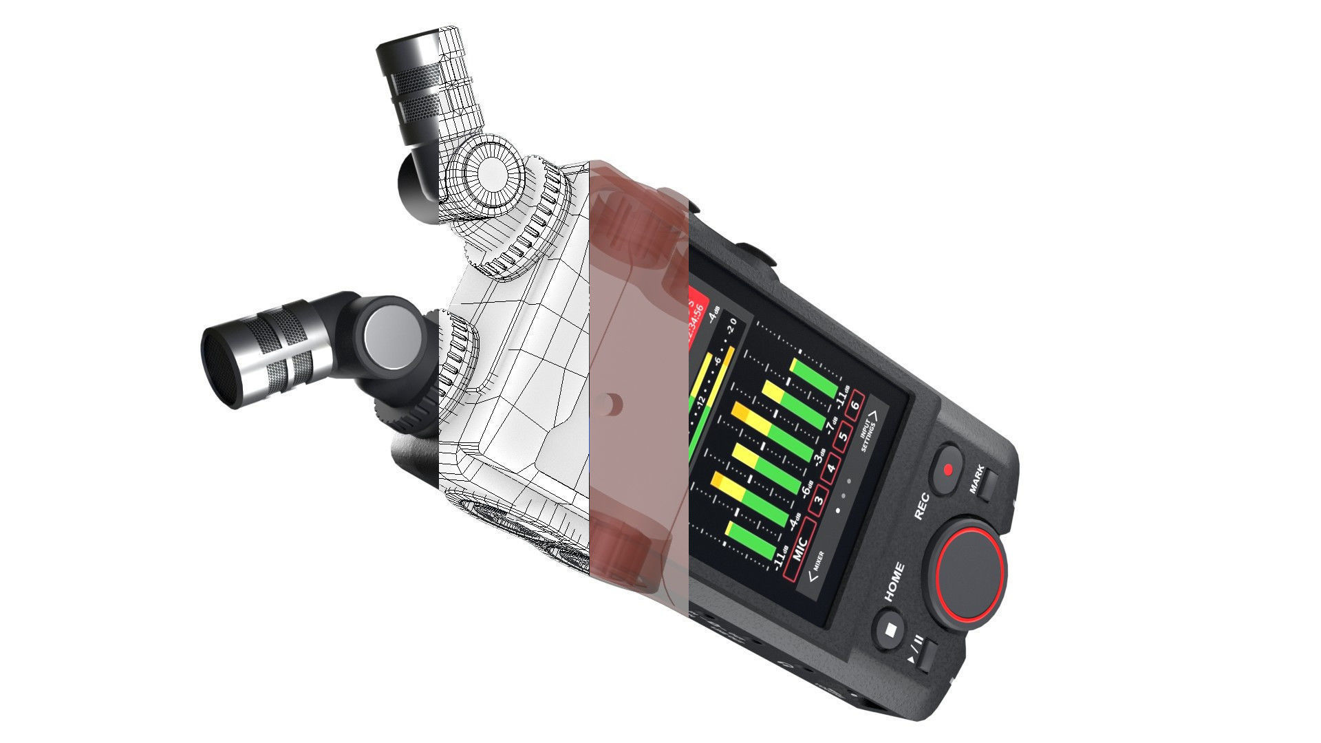 Tascam Portacapture X8 Low-poly 3D model_20