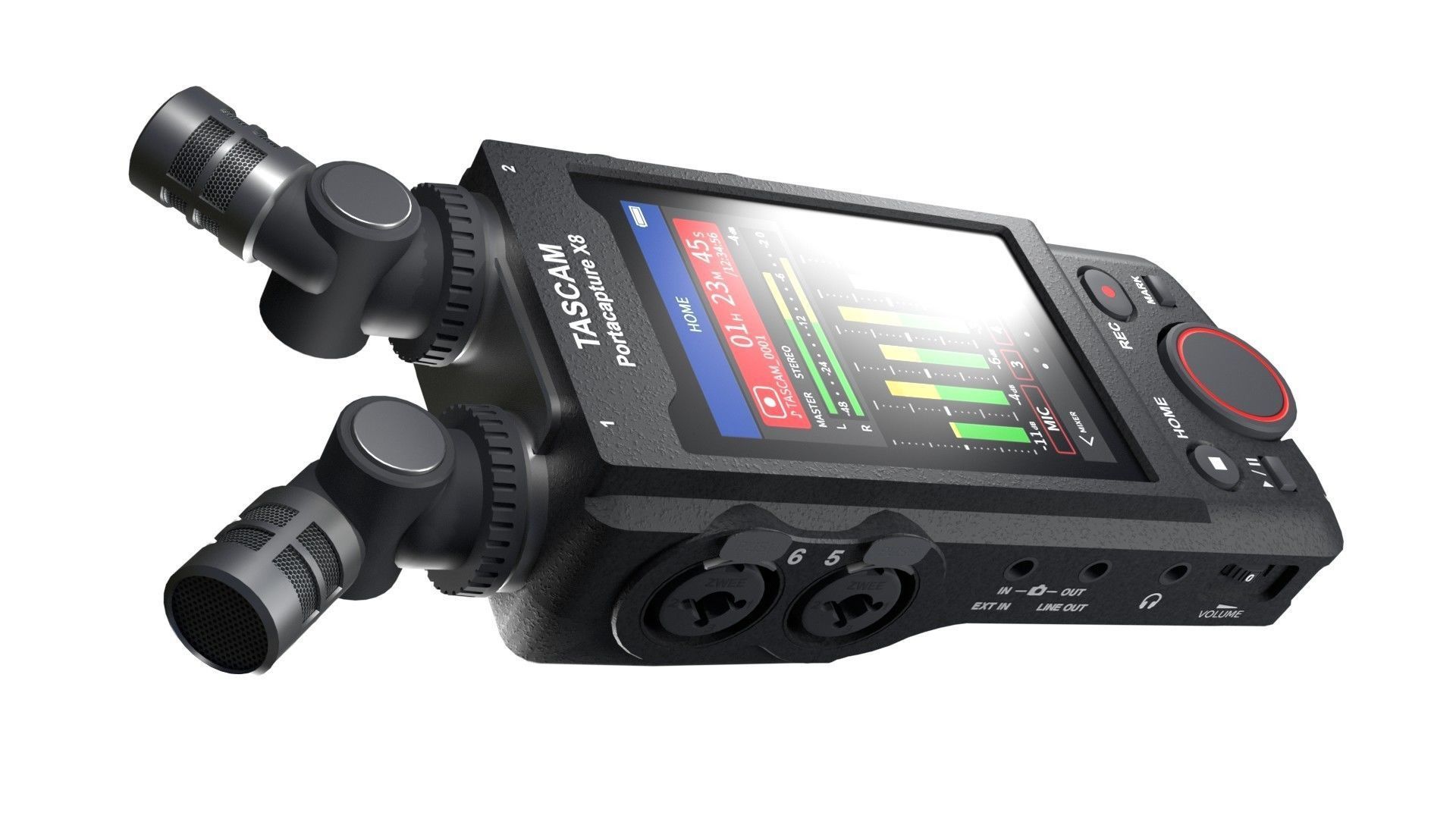 Tascam Portacapture X8 Low-poly 3D model_19