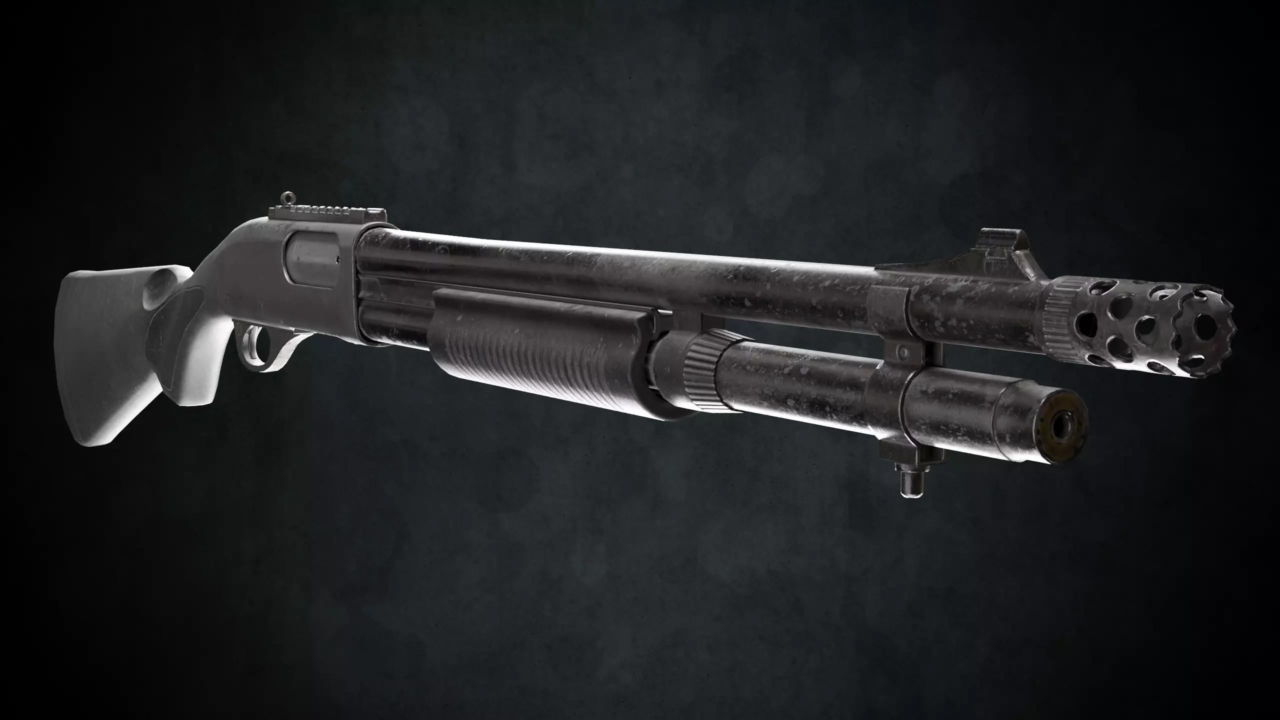Remington 870 Low-poly 3D model