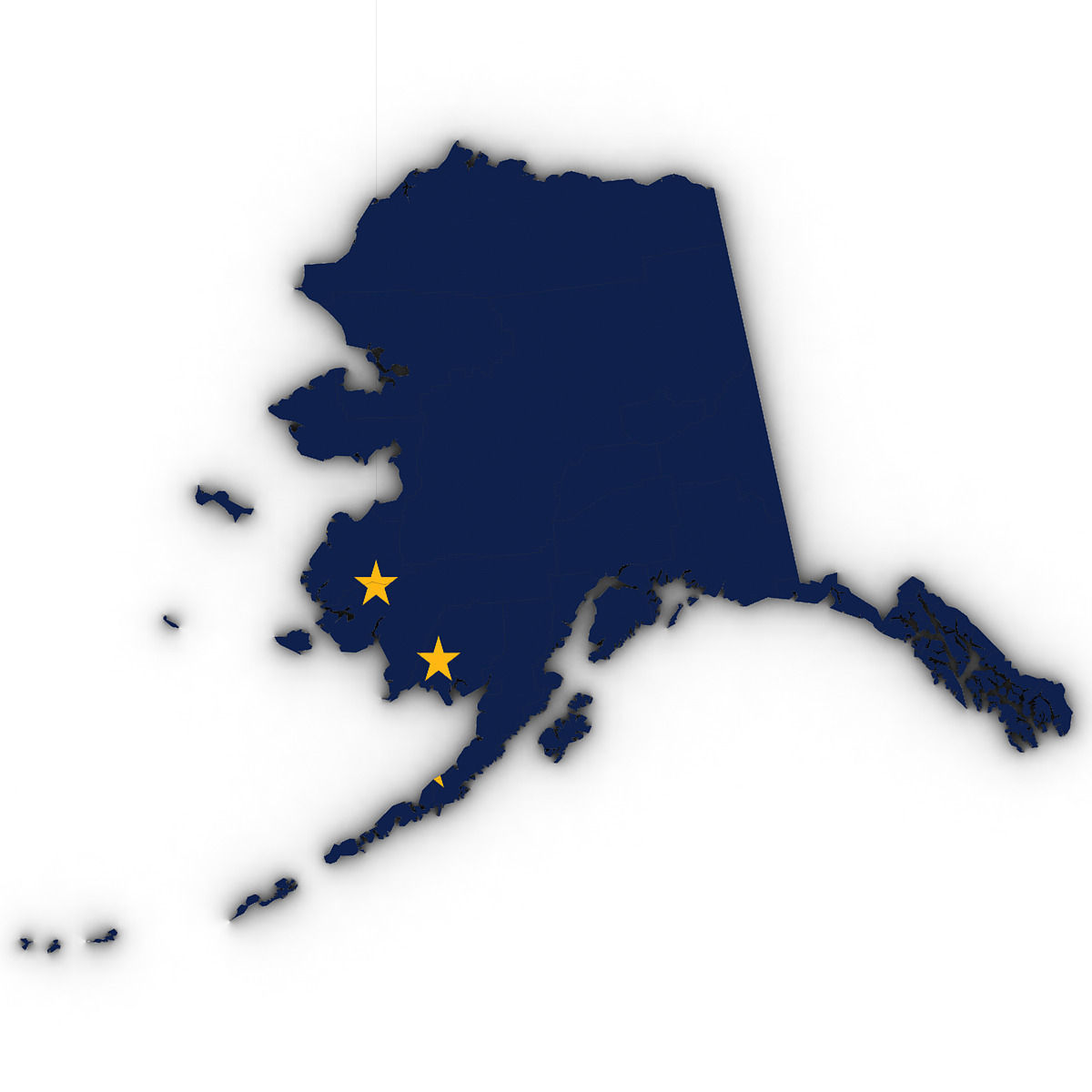 Alaska Political Map 3D model_6