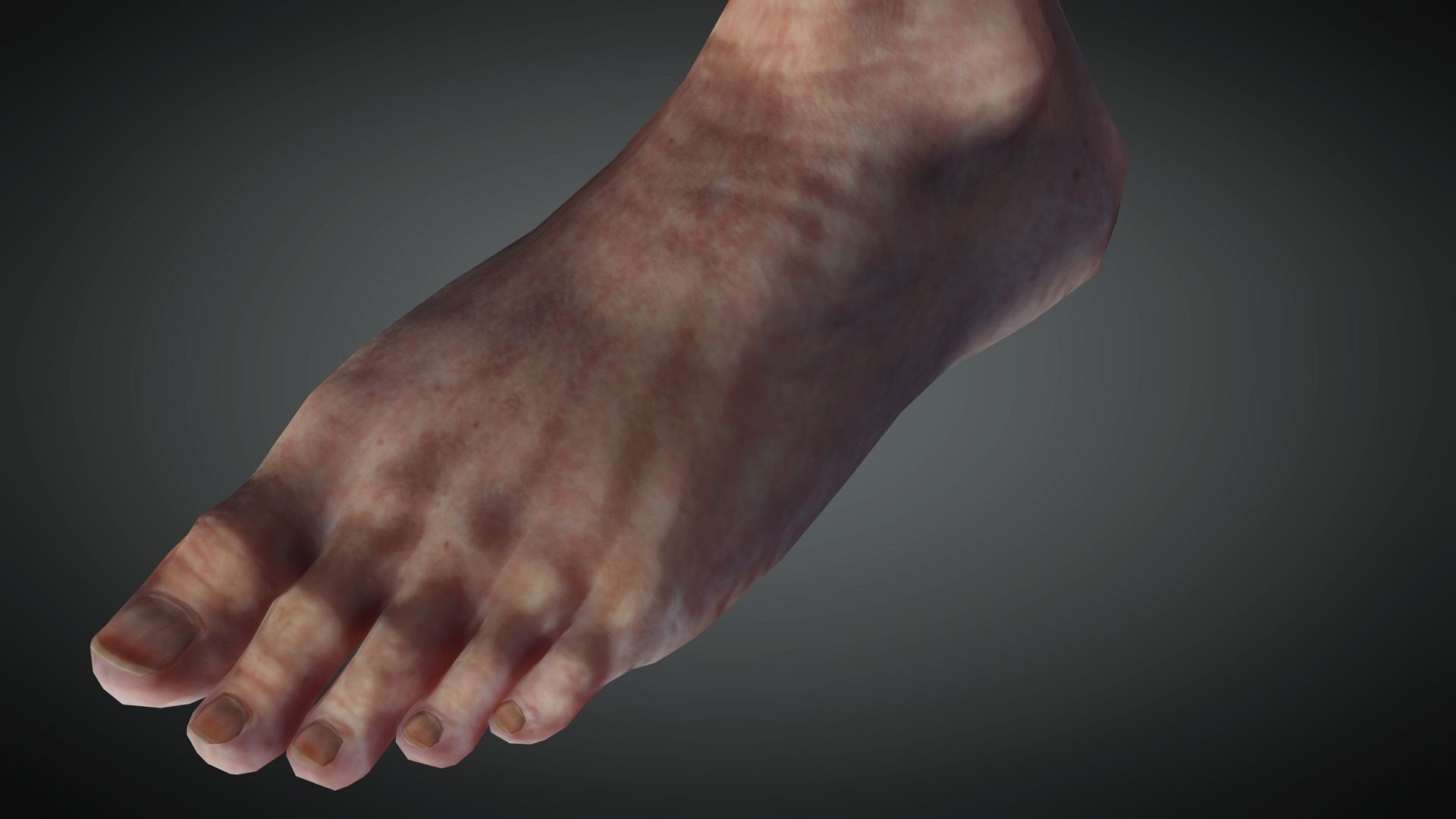 Realistic Old Woman Female Rigged Game Ready Low-poly 3D model_16