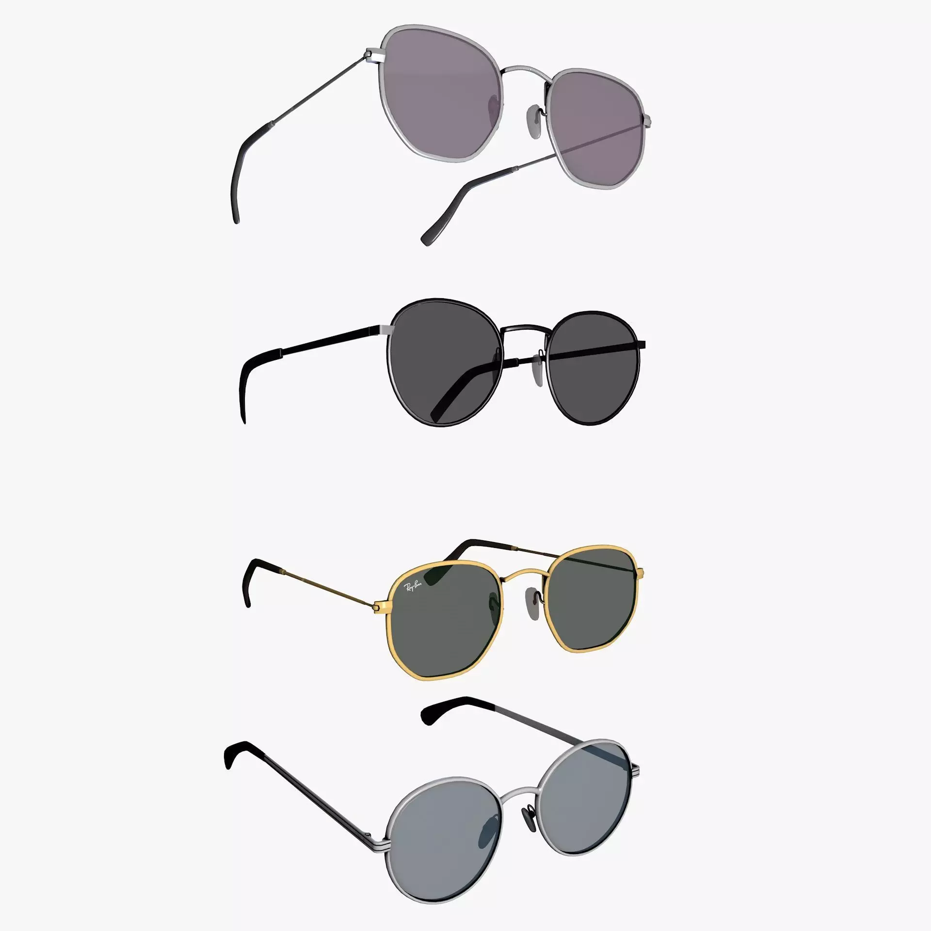 Sunglasses Collection EyeWear Vol 1 Low-poly 3D model