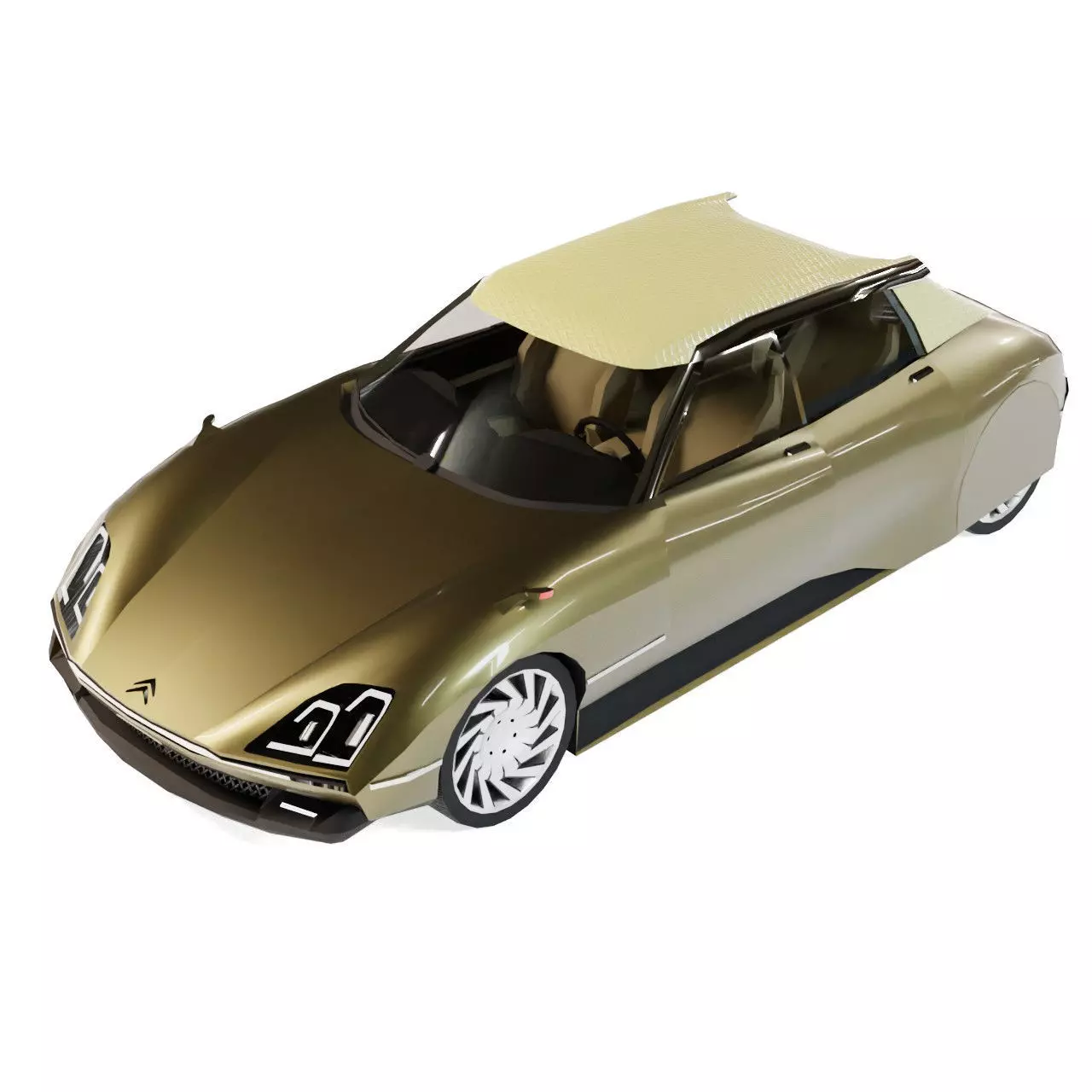 Citroen DS Pallas-E Low-poly 3D model