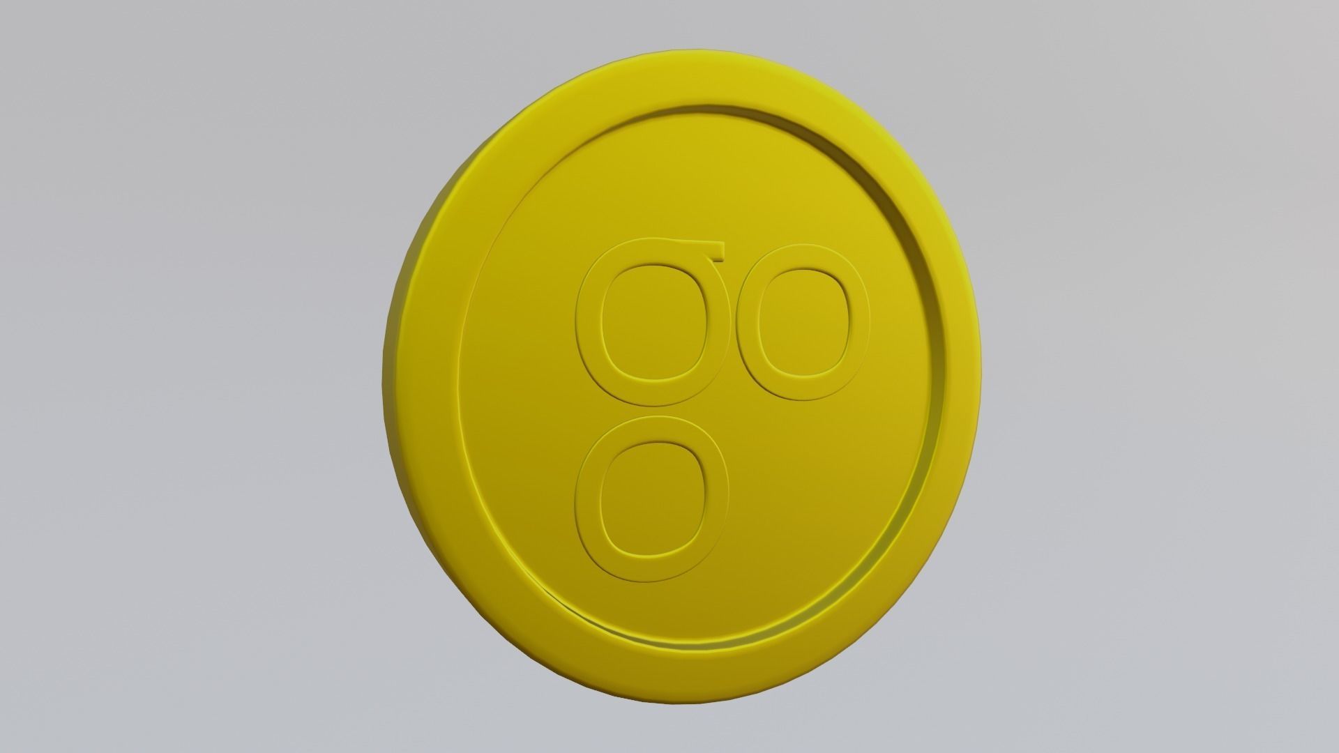 Omisego Coin Low-poly 3D model_5