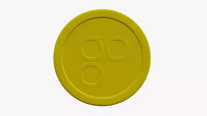 Omisego Coin Low-poly 3D model