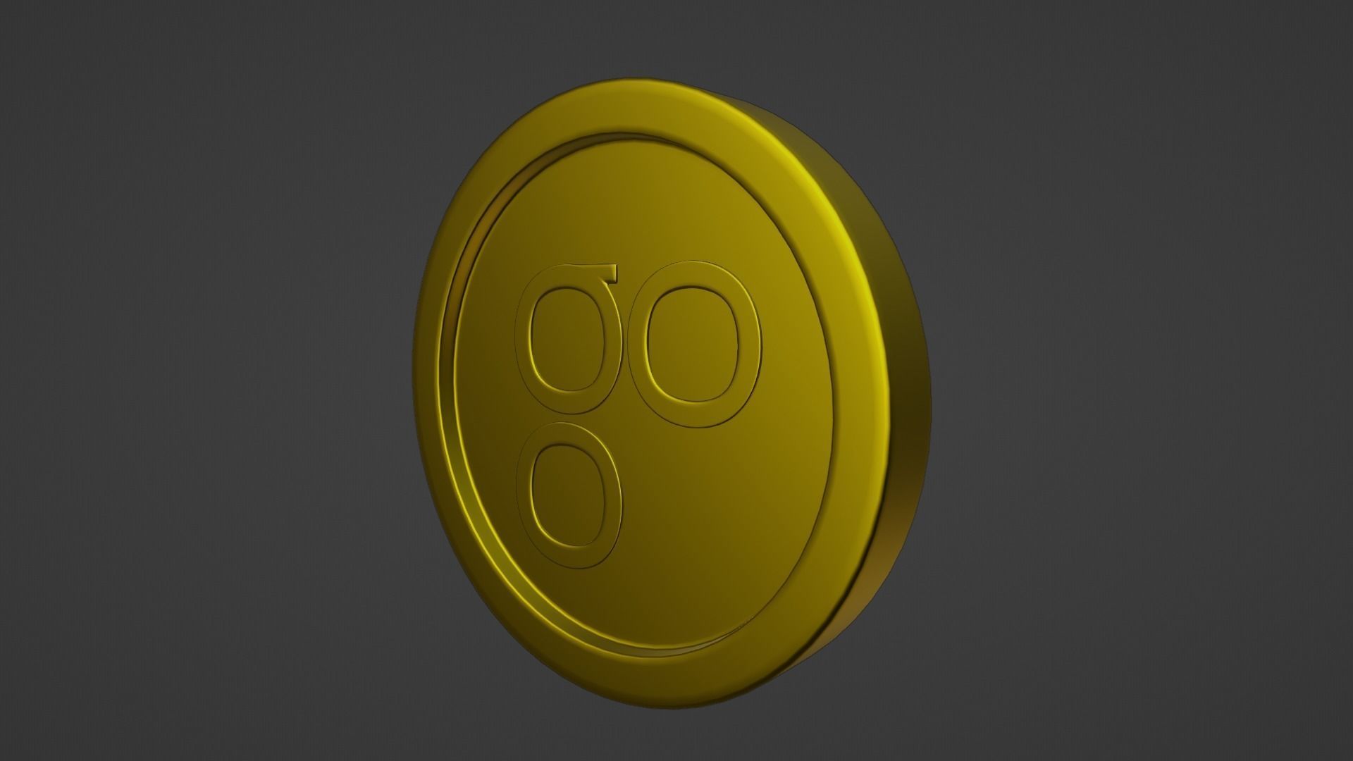 Omisego Coin Low-poly 3D model_10