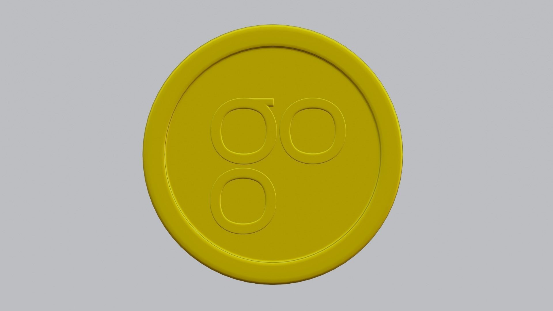 Omisego Coin Low-poly 3D model_4