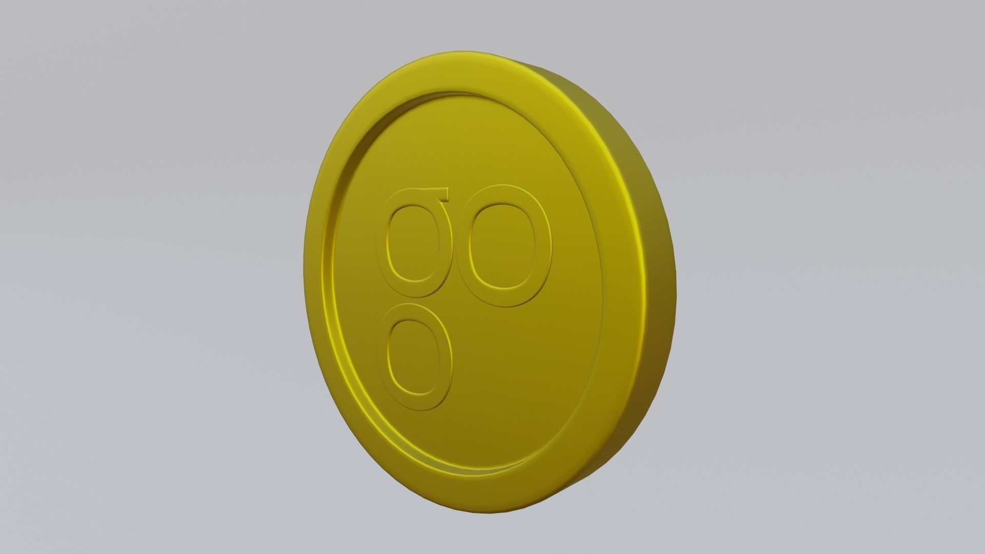 Omisego Coin Low-poly 3D model_3
