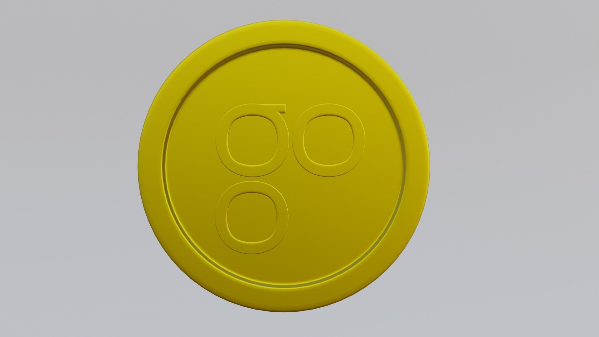 Omisego Coin Low-poly 3D model_1
