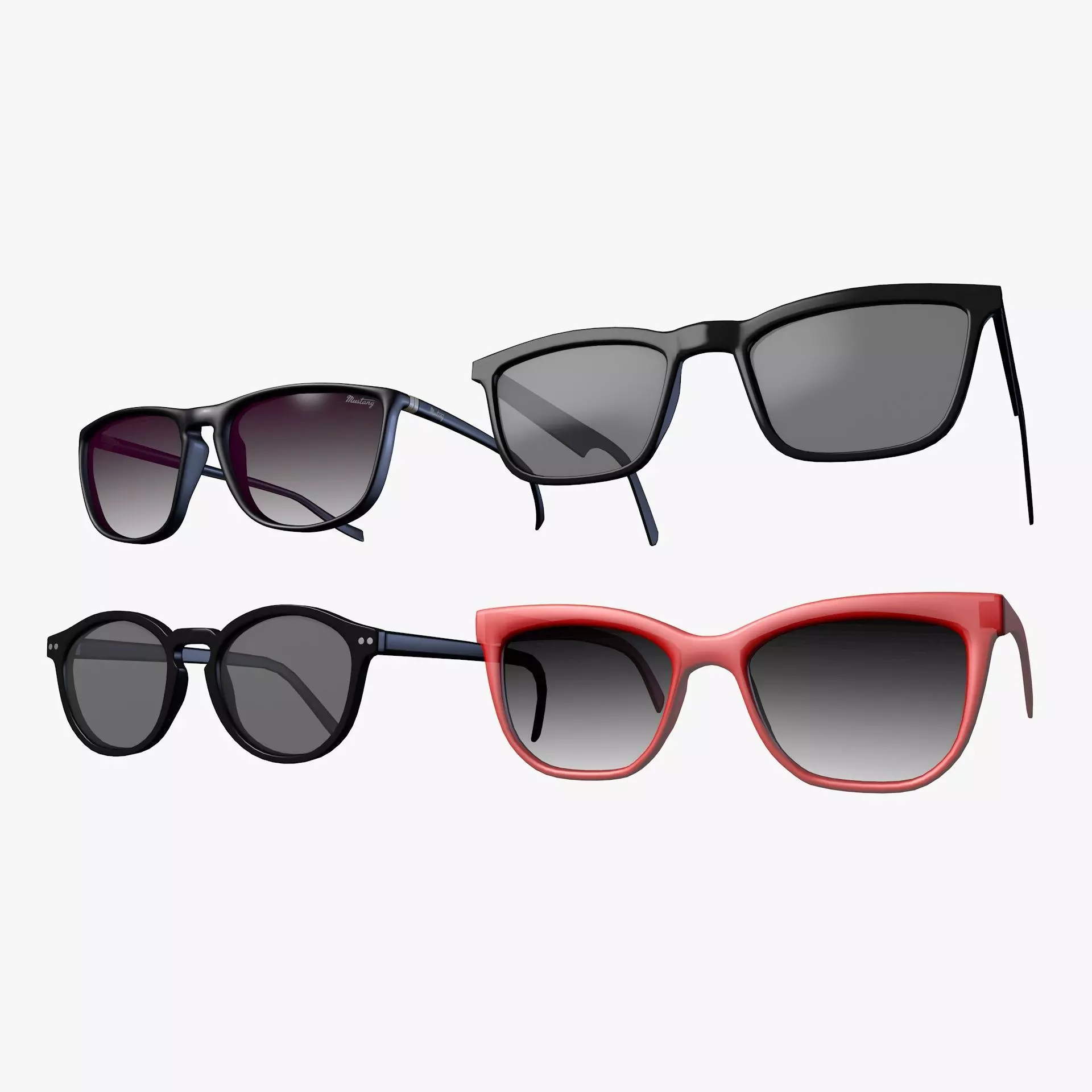 Sunglasses Collection EyeWear Vol 2 Low-poly 3D model_0