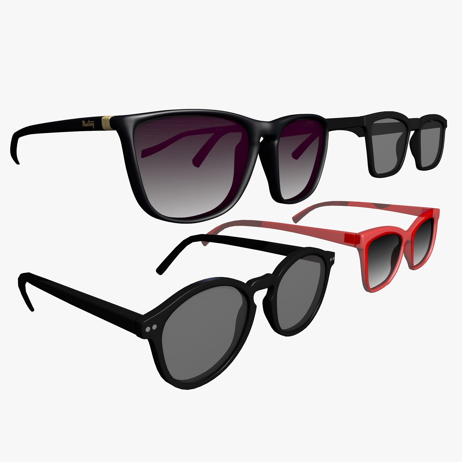 Sunglasses Collection EyeWear Vol 2 Low-poly 3D model_6