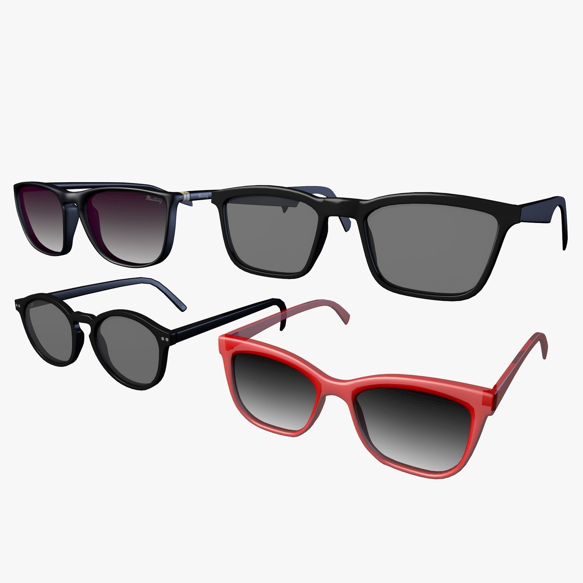 Sunglasses Collection EyeWear Vol 2 Low-poly 3D model_11