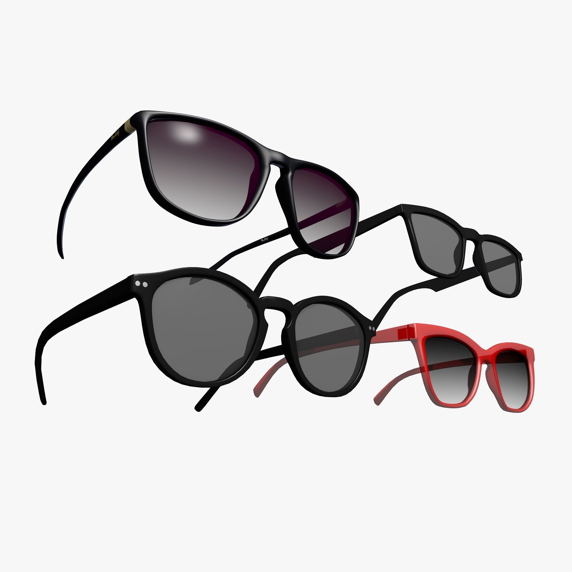 Sunglasses Collection EyeWear Vol 2 Low-poly 3D model_5