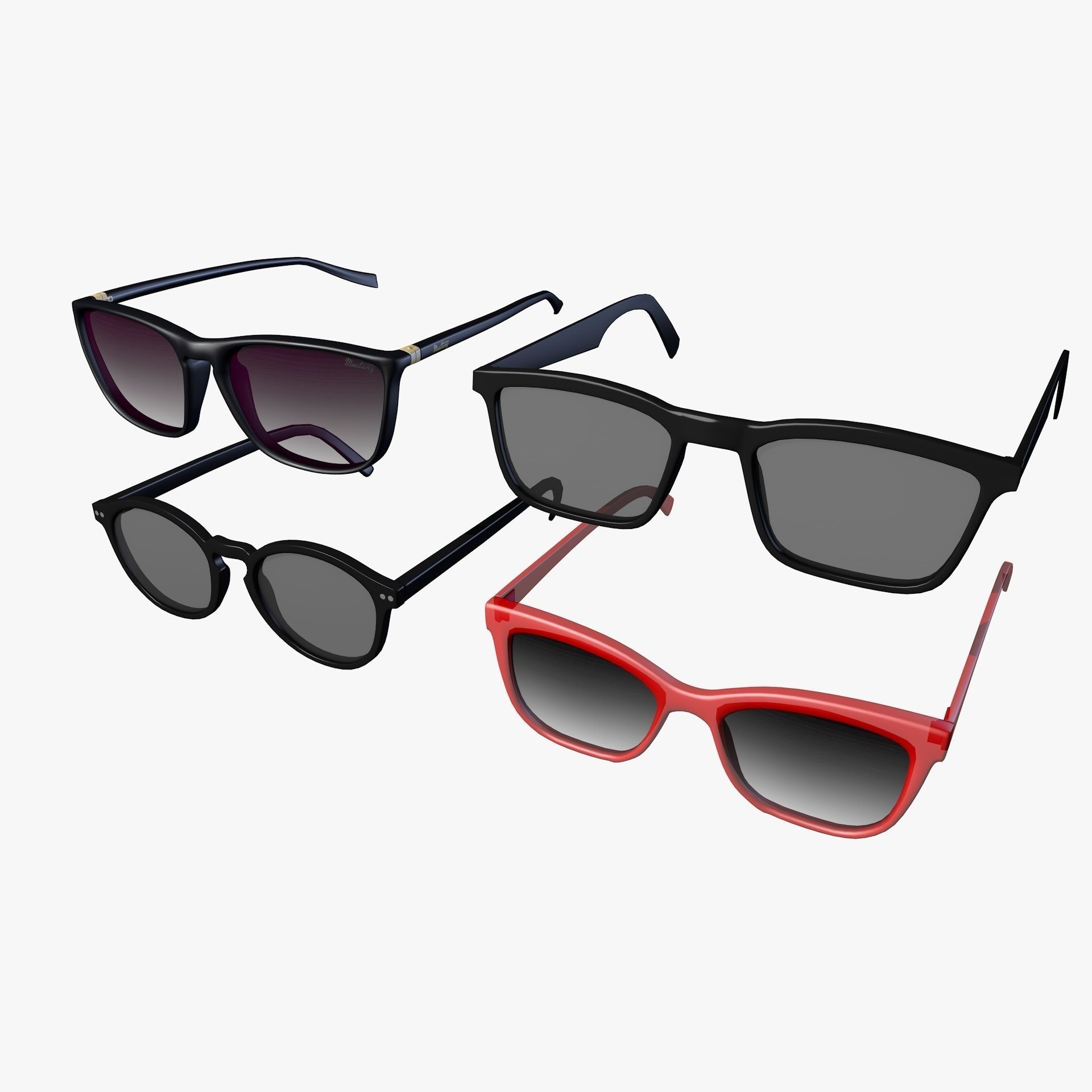 Sunglasses Collection EyeWear Vol 2 Low-poly 3D model_2