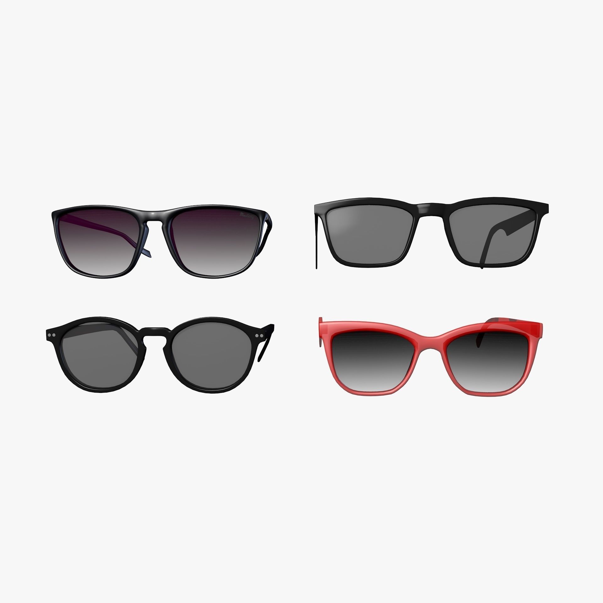 Sunglasses Collection EyeWear Vol 2 Low-poly 3D model_1