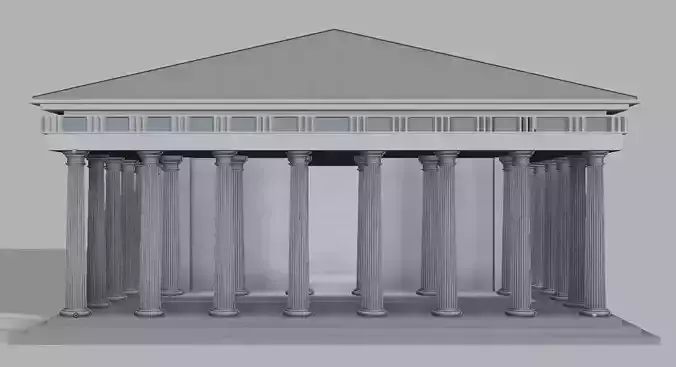 Parthenon greek temple with columns 3D print model