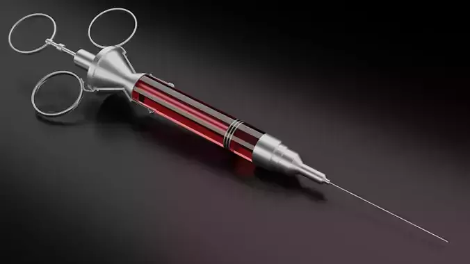 Vintage syringe Mid-poly