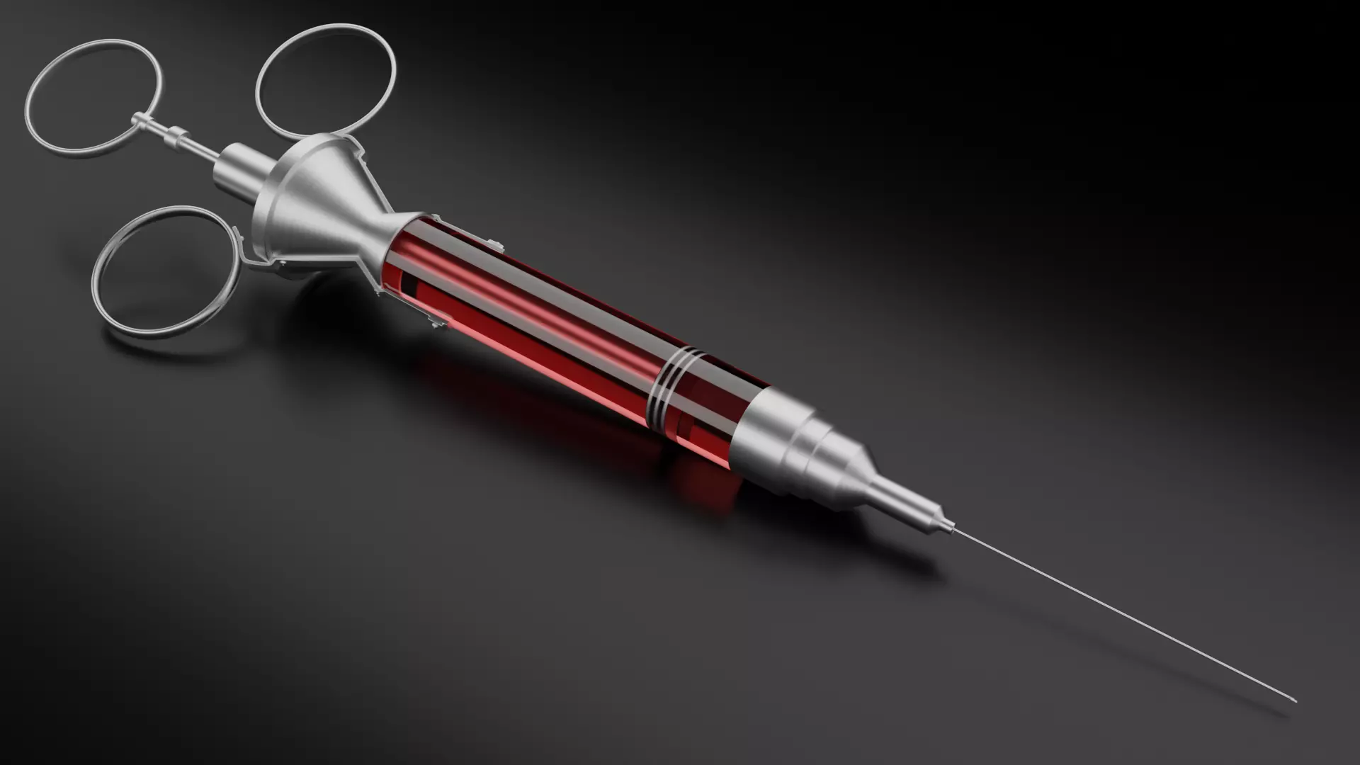 Vintage syringe Mid-poly 3D model