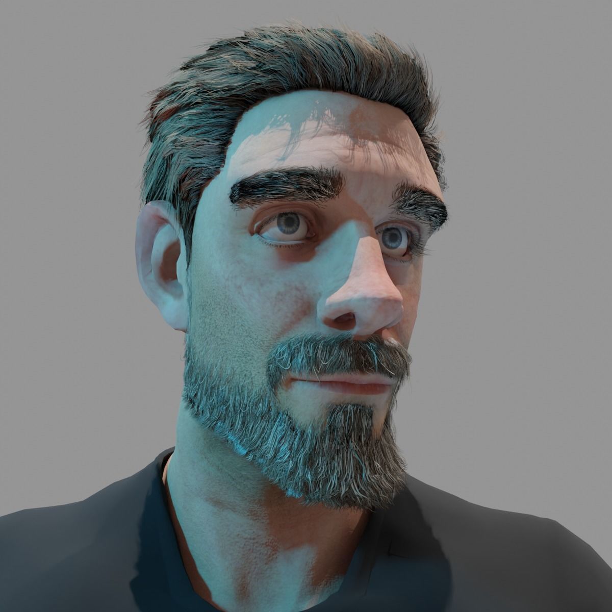 Personnage Europe  Low-poly 3D model_1