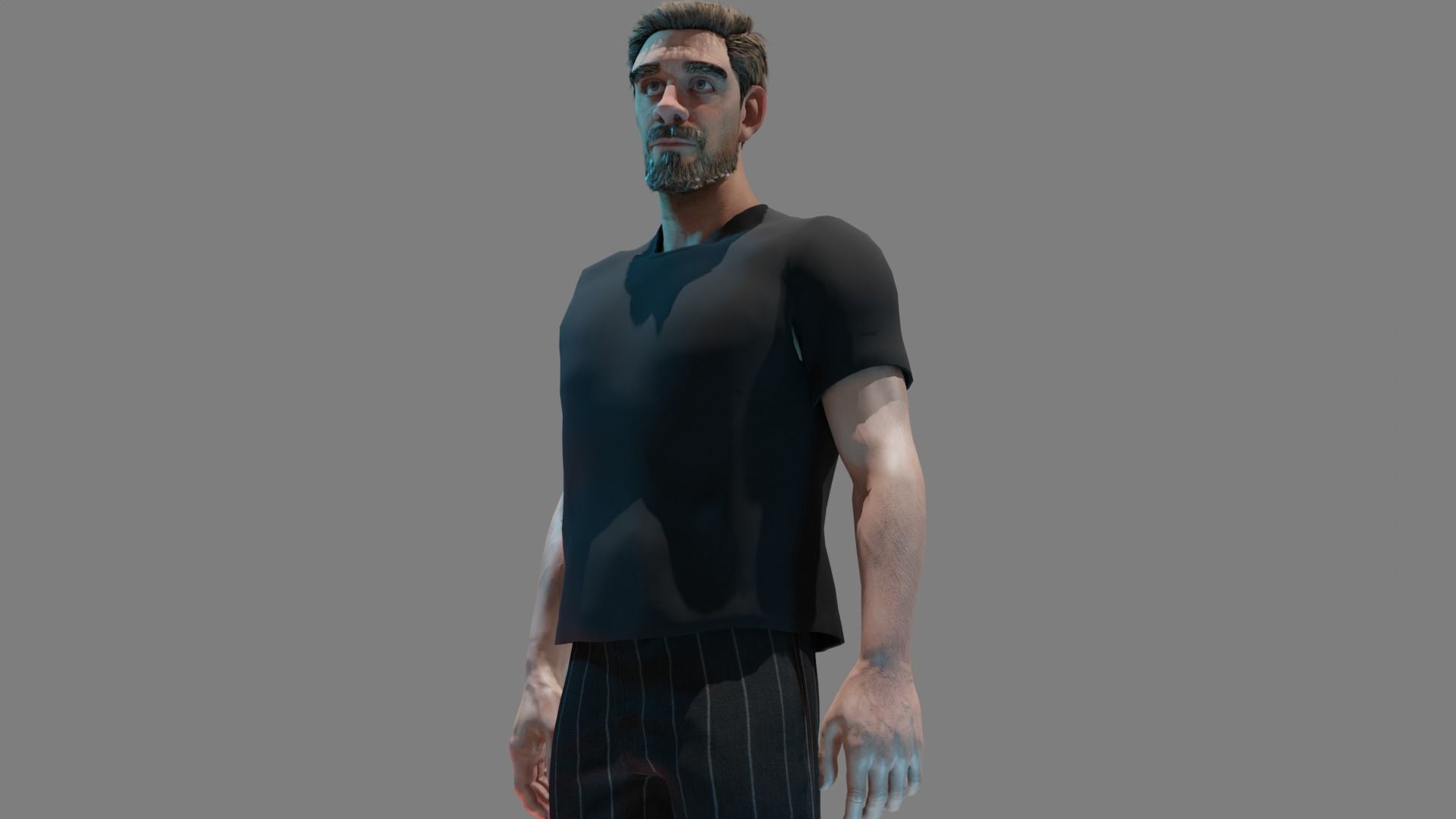 Personnage Europe  Low-poly 3D model_4