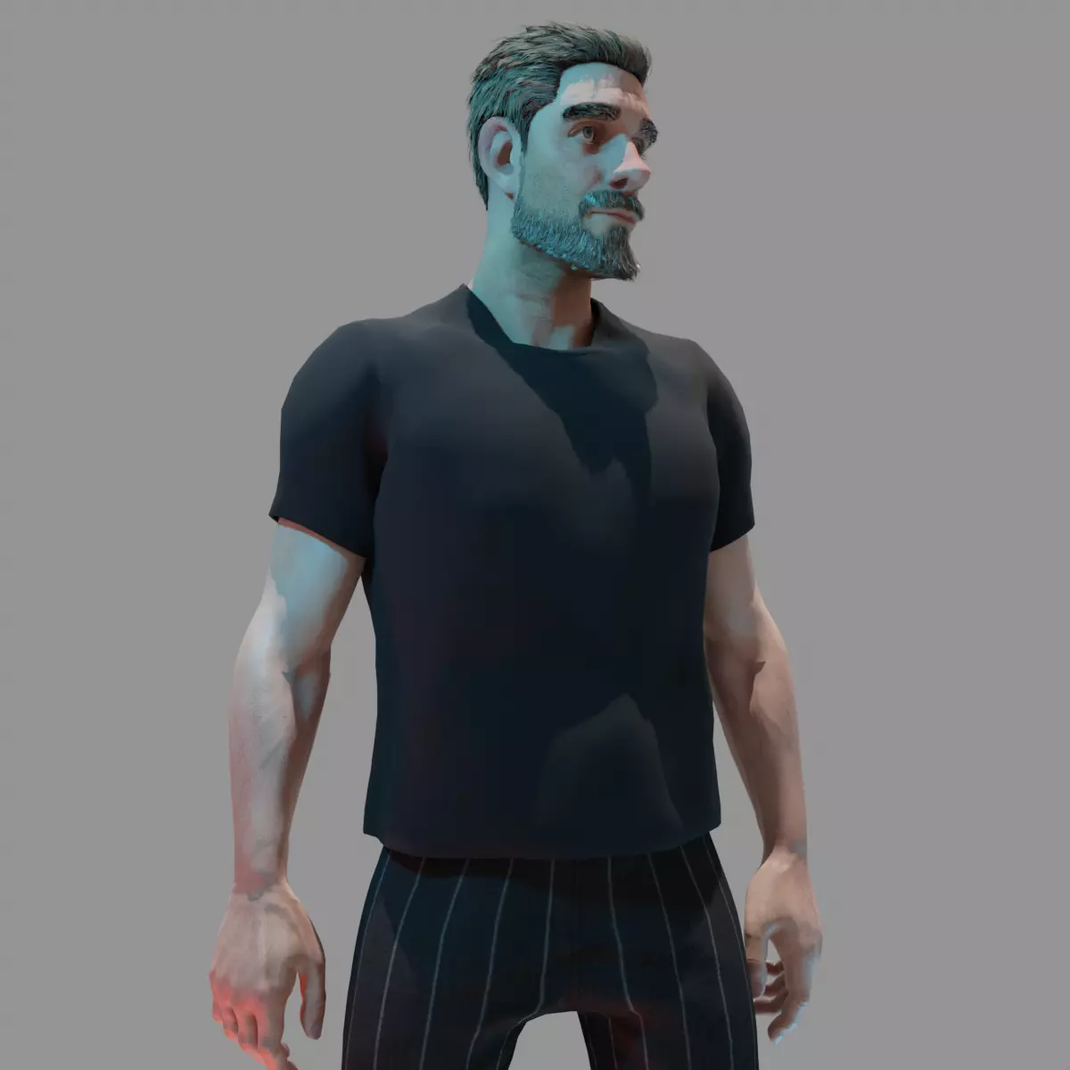Personnage Europe  Low-poly 3D model_0