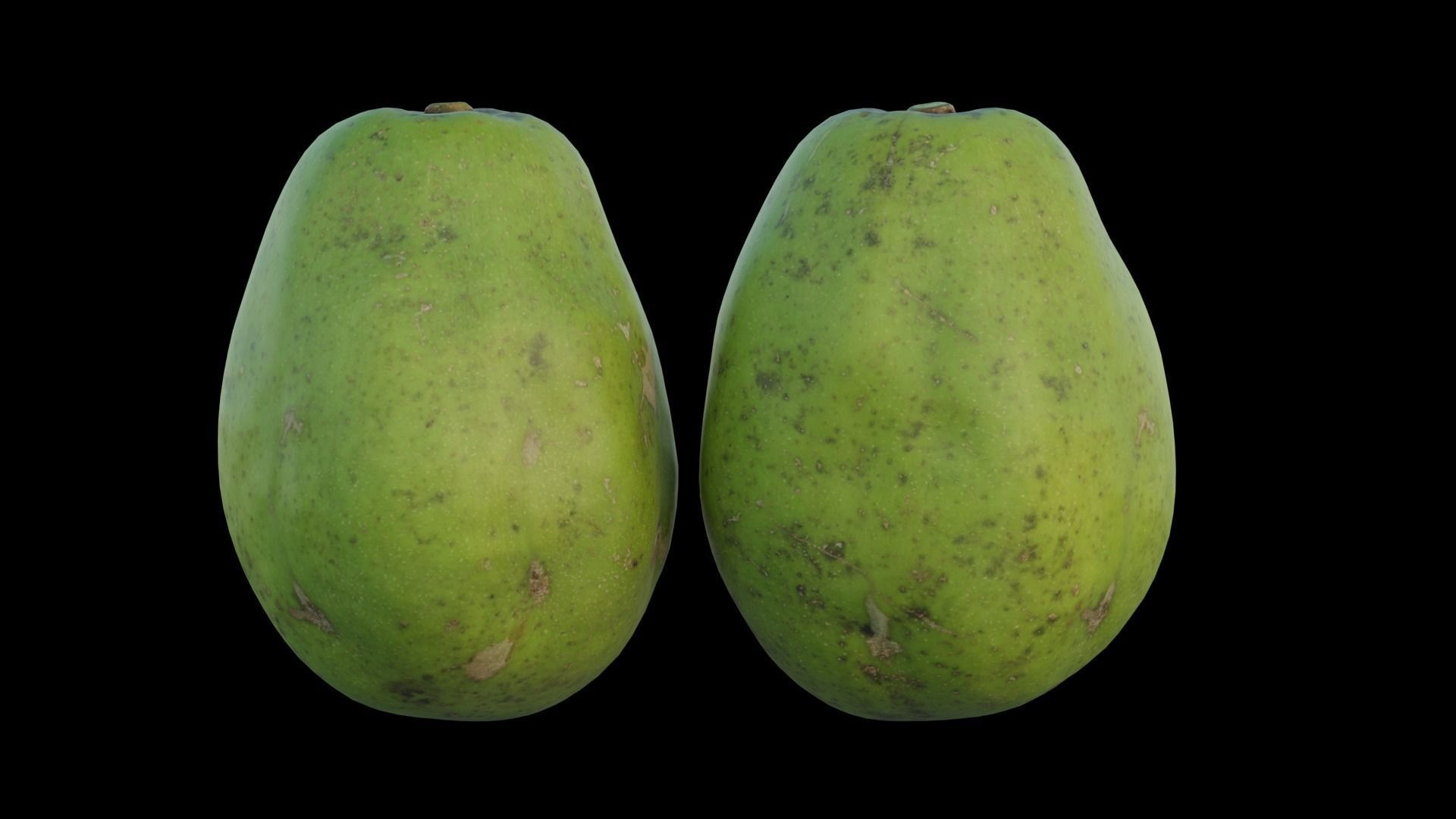 ambarella papaya fruit 3D model_13