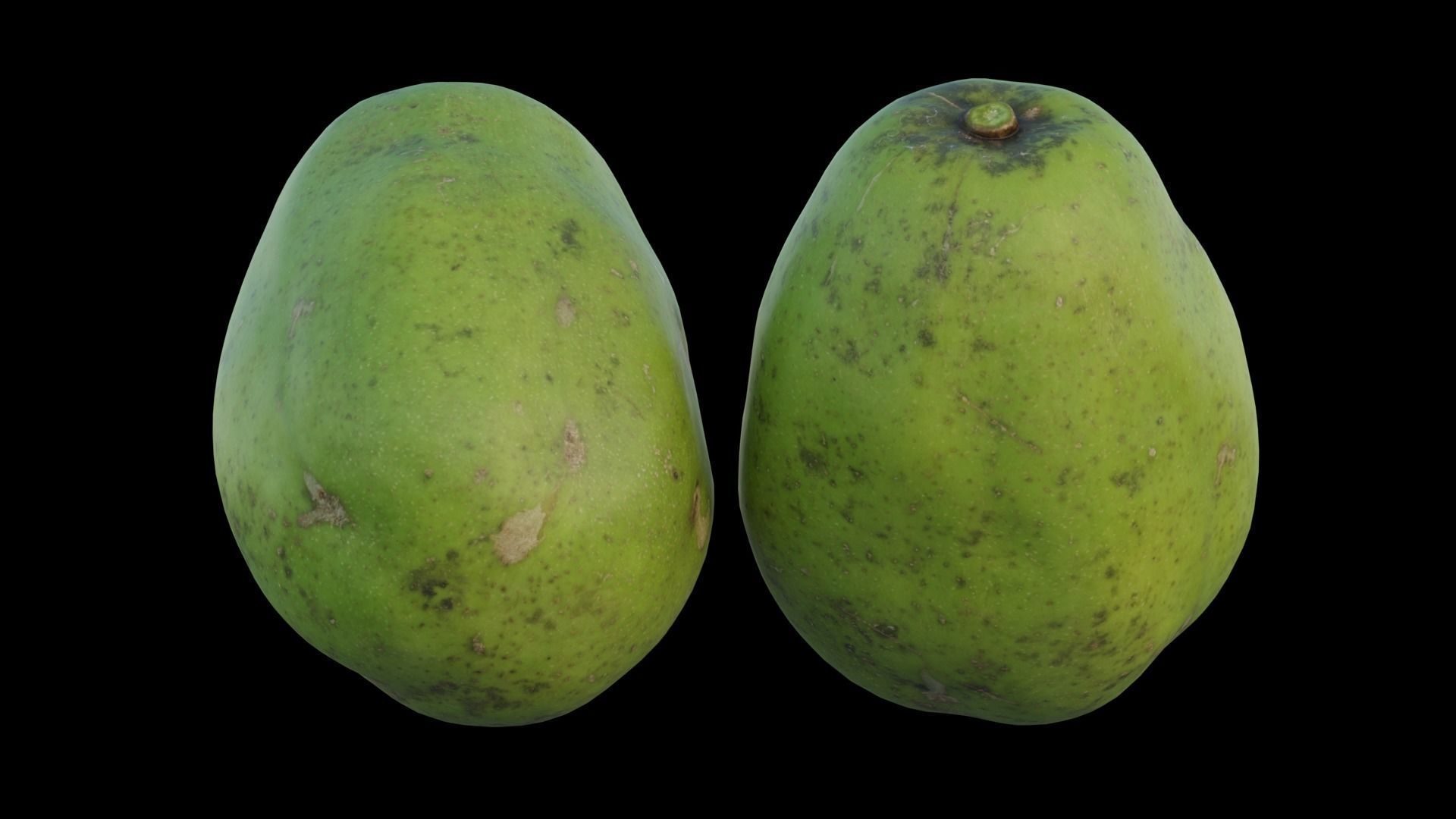 ambarella papaya fruit 3D model_14