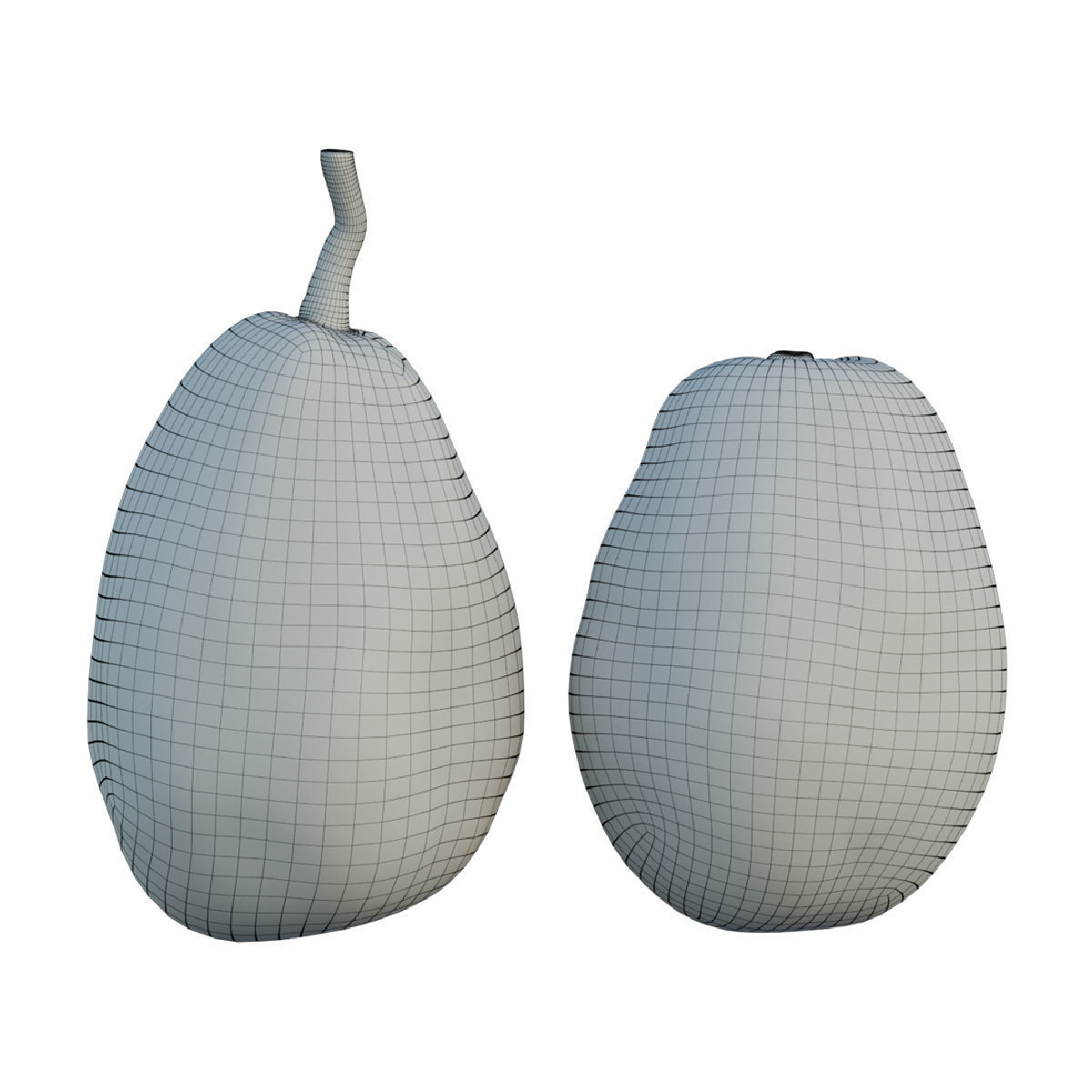 ambarella papaya fruit 3D model_6