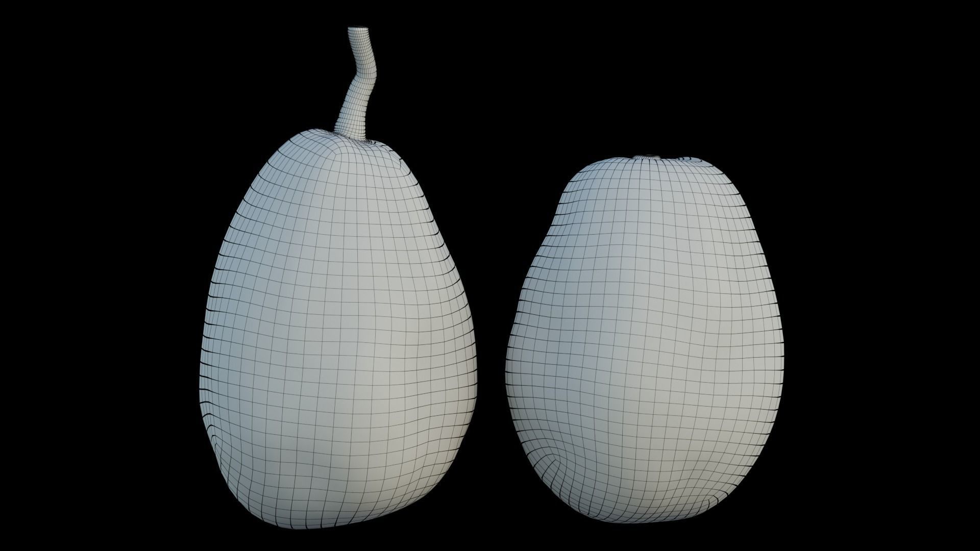 ambarella papaya fruit 3D model_8