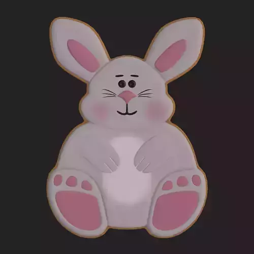 Cute Chubby Bunny Easter Cookie