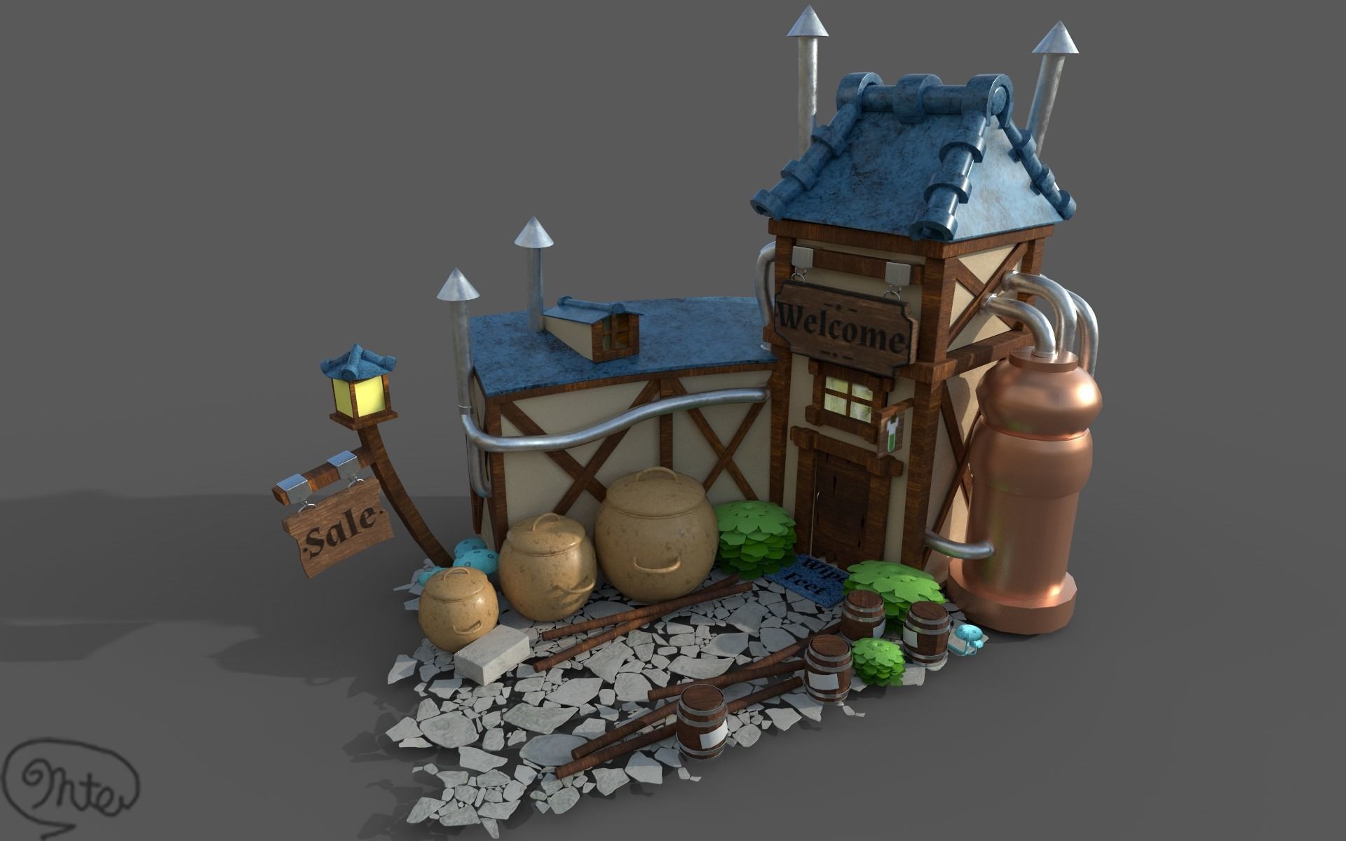 Magic Bar Low-Poly 3D Model Low-poly 3D model_3