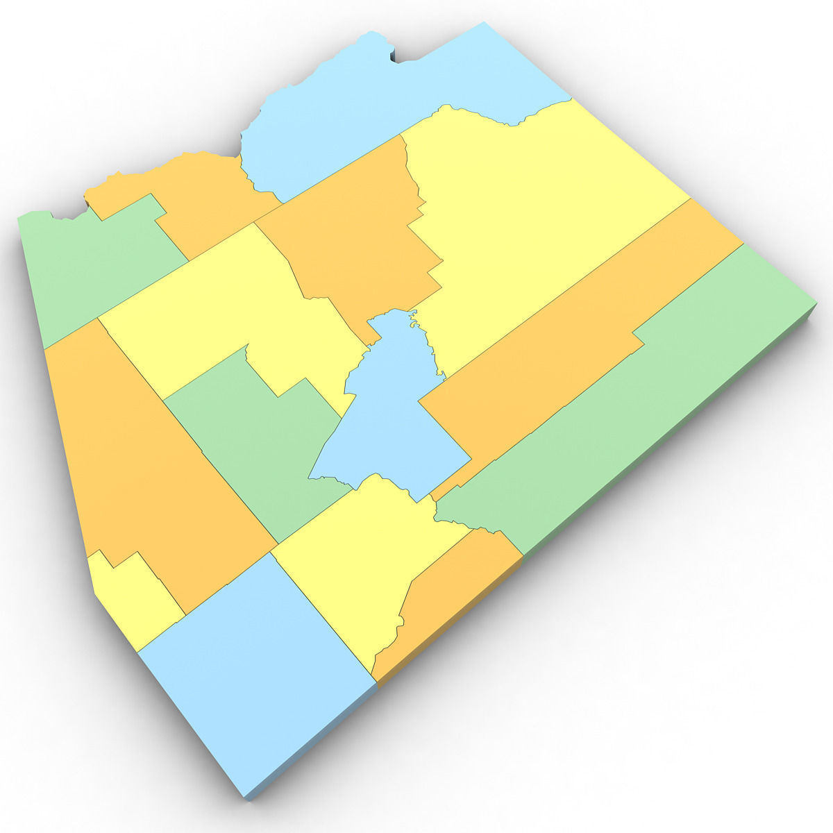 Arizona Political Map 3D model_1