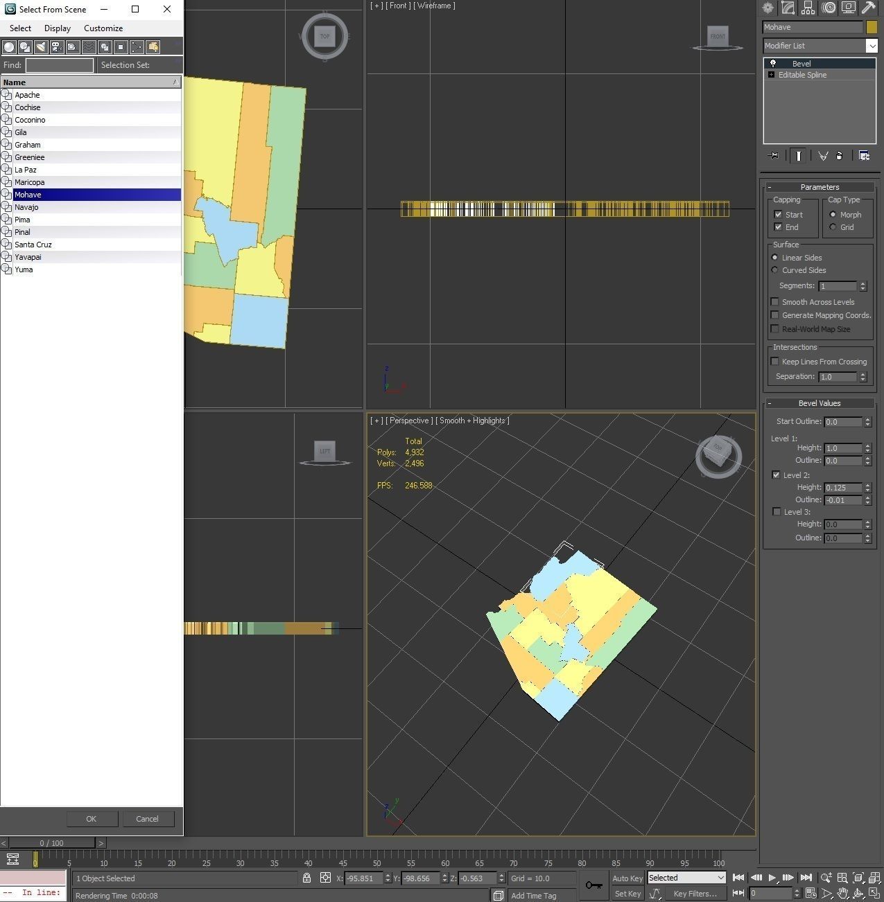Arizona Political Map 3D model_8