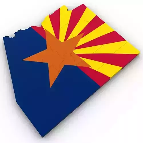 Arizona Political Map 3D model