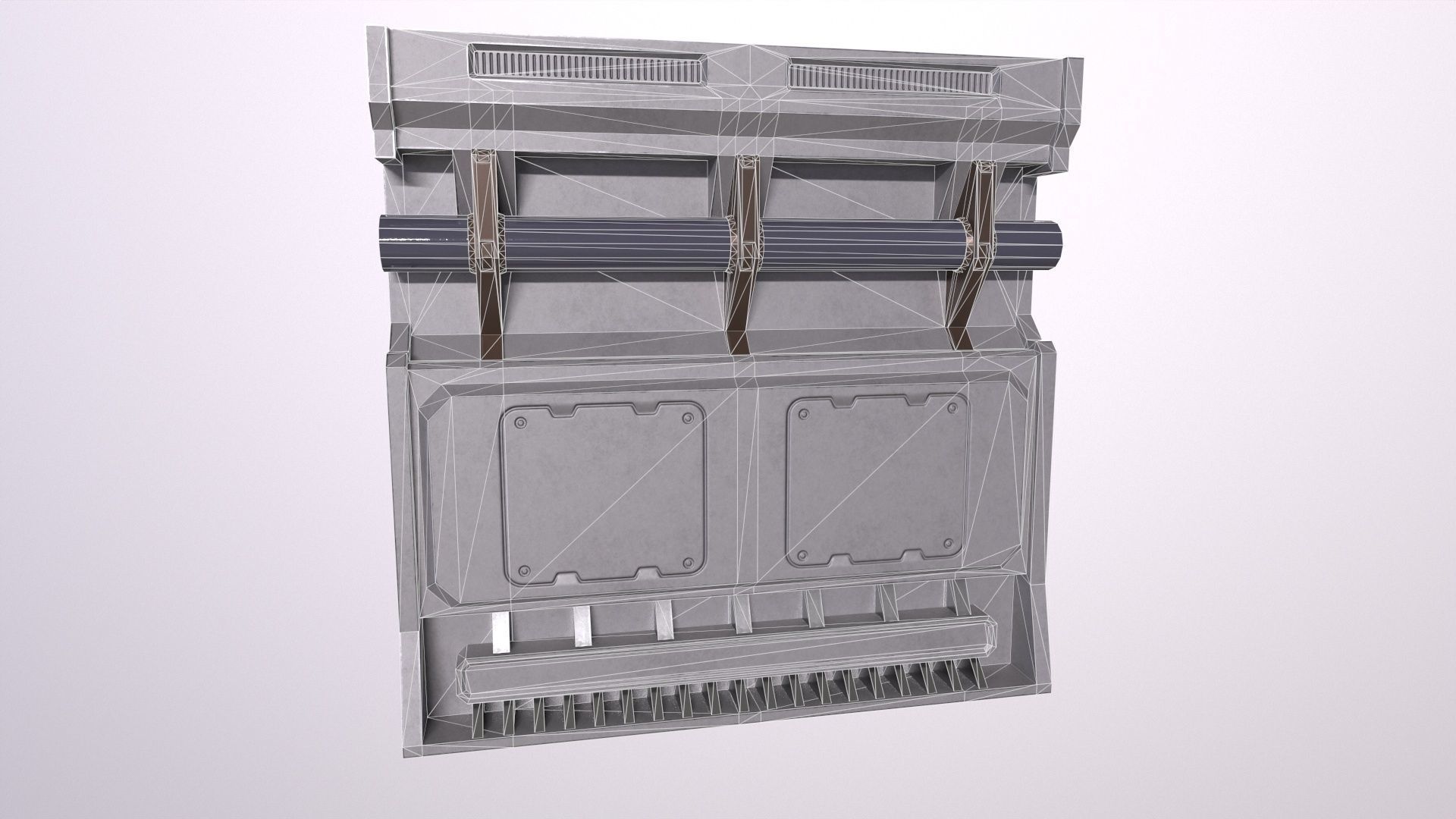 sci-fi Architecture PBR Panels kitbash Low-poly 3D model_6