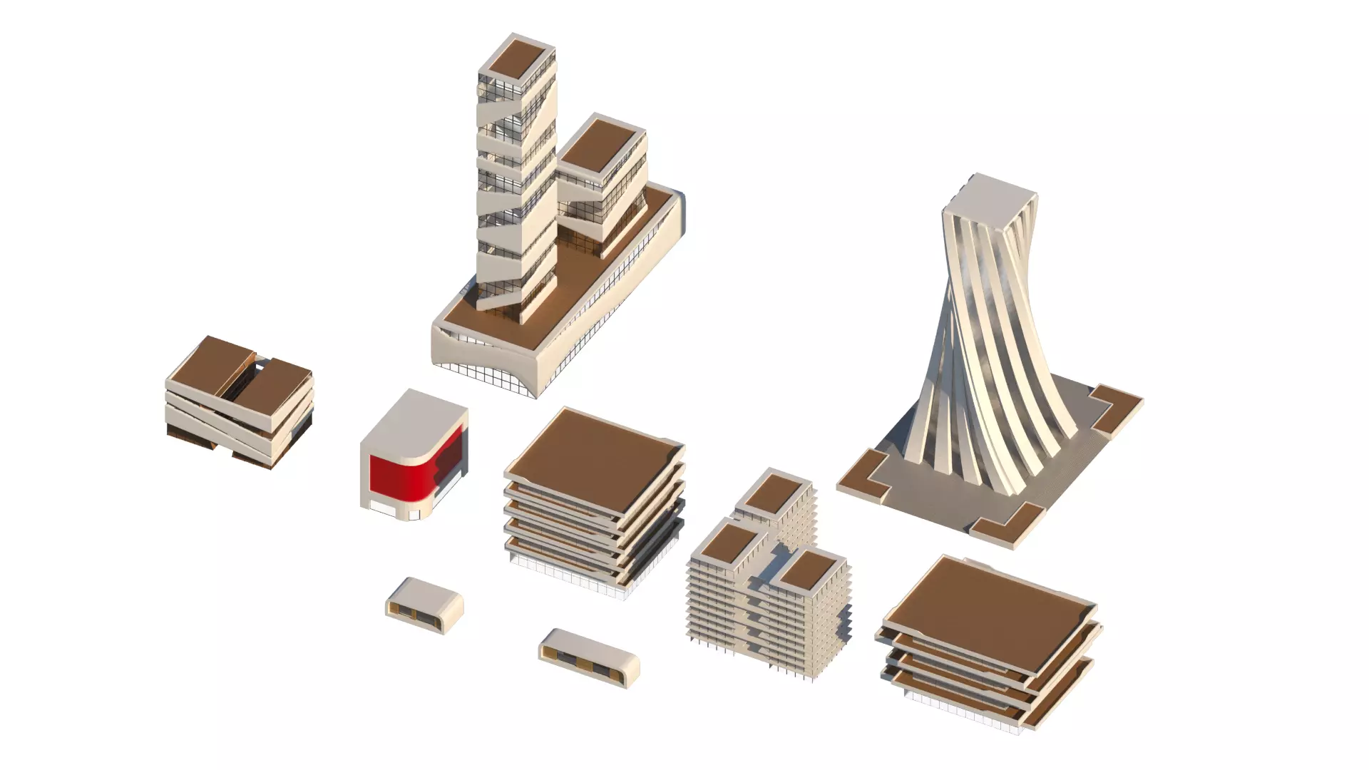 Random Building Collection 1 3D model | CGTrader